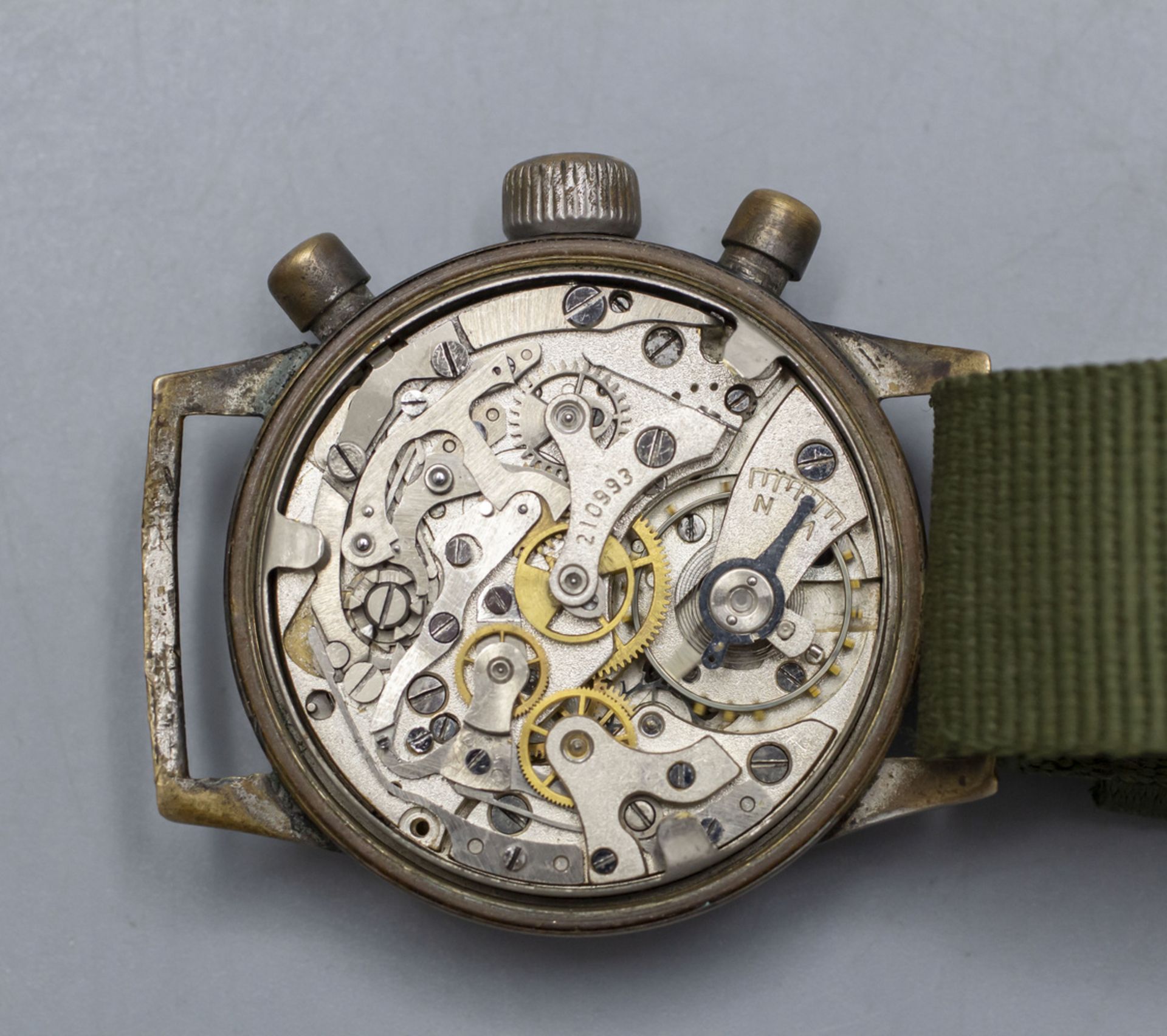 Fliegerchronograph / A pilot's chronograph, Tutima, Glashütte in Sachsen, Deutsche Luftwaffe, ... - Bild 3 aus 6