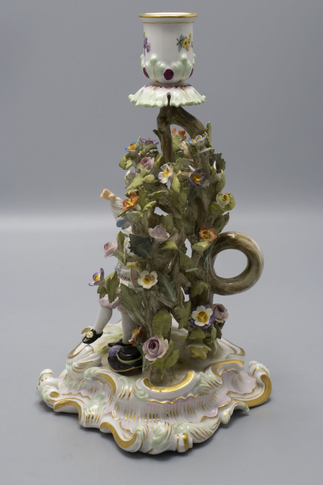 Figürlicher Handleuchter / A figural candlestick, Meissen, 1860-1924 - Image 5 of 9