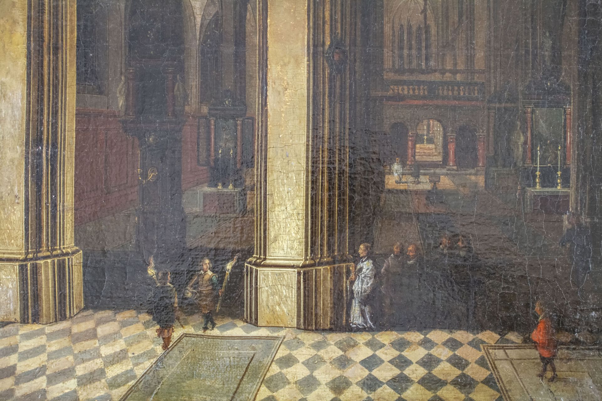 Pieter NEEFS d. Ä. (1578-1656/1661) und Adriaen van STALBEMT (1580-1662), 'Gotische ... - Image 5 of 6