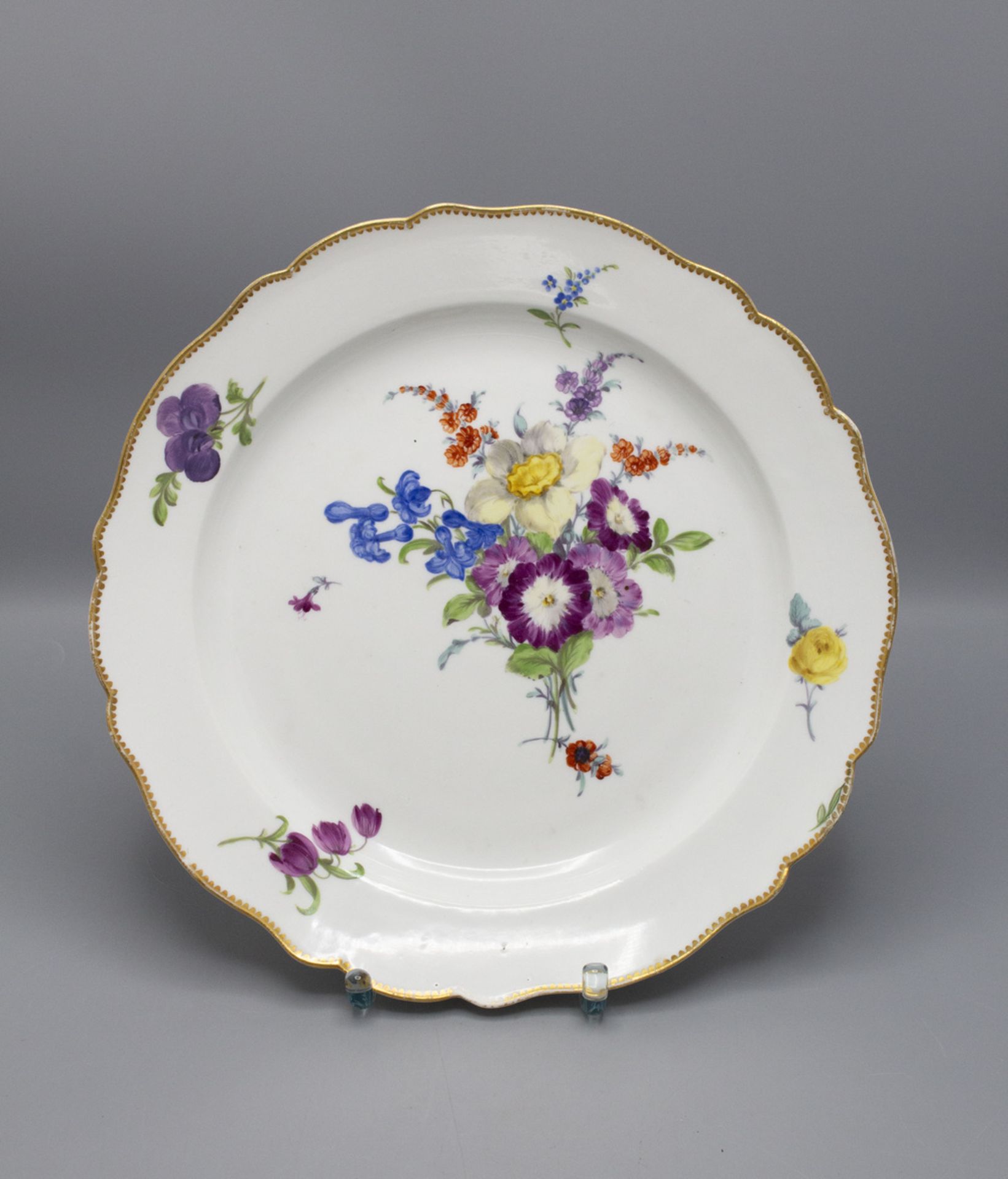2 große Teller / 2 large plates, Meissen, Marcolini-Periode, 1774-1814 - Image 4 of 6