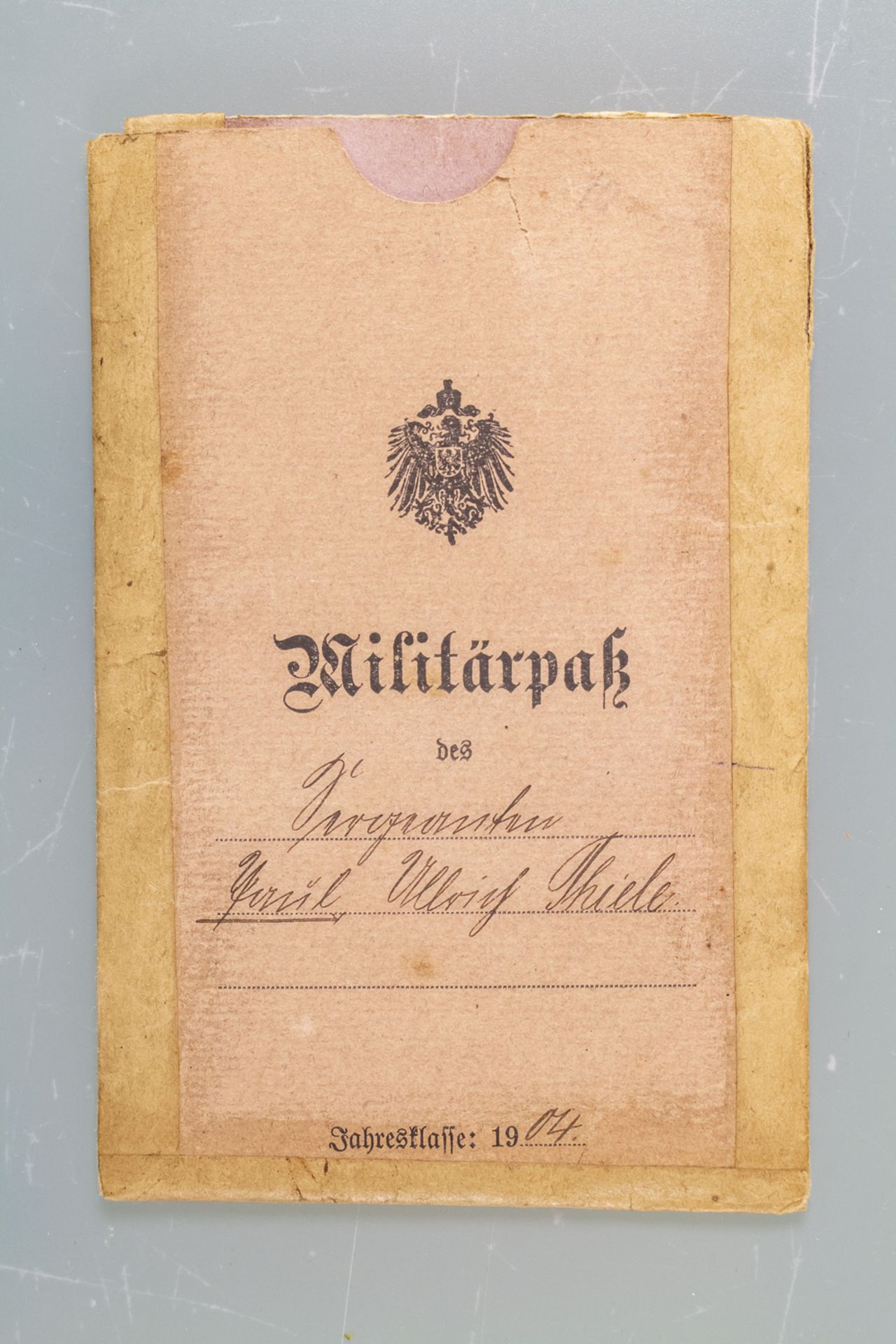 Militär-Pass / A military passport, Jahresklasse 1904