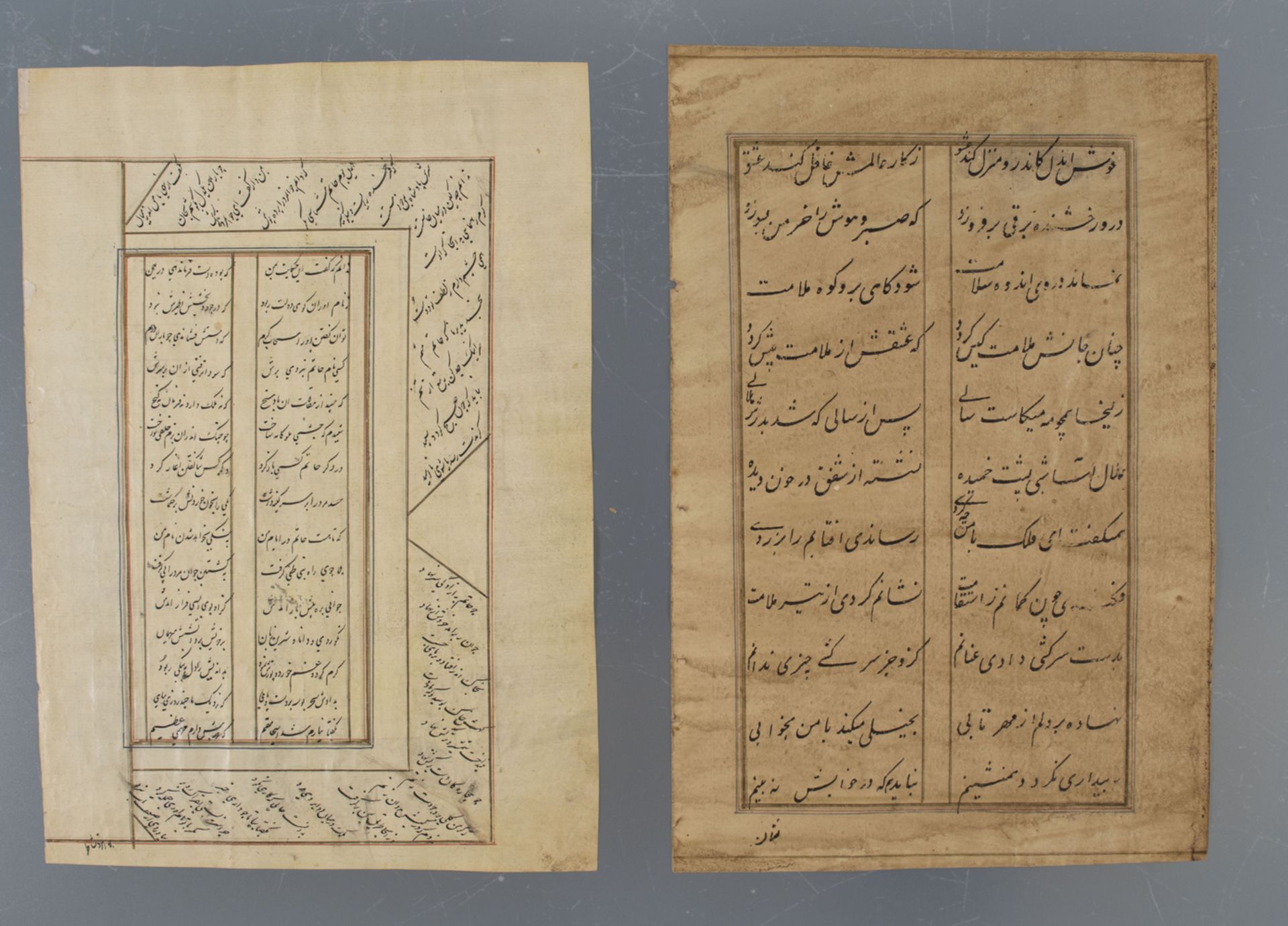 Zwei Blätter persische Liebesgedichte / Two sheets of Persian love poems, 18./19. Jh. - Bild 4 aus 4