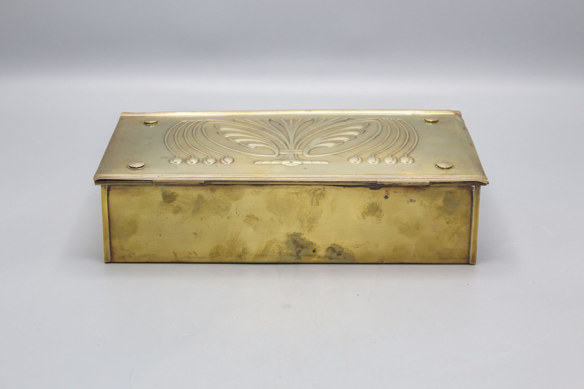 Jugendstil Zigarrendose / Schatulle / An Art Nouveau cigar box, deutsch, um 1900 - Image 3 of 5