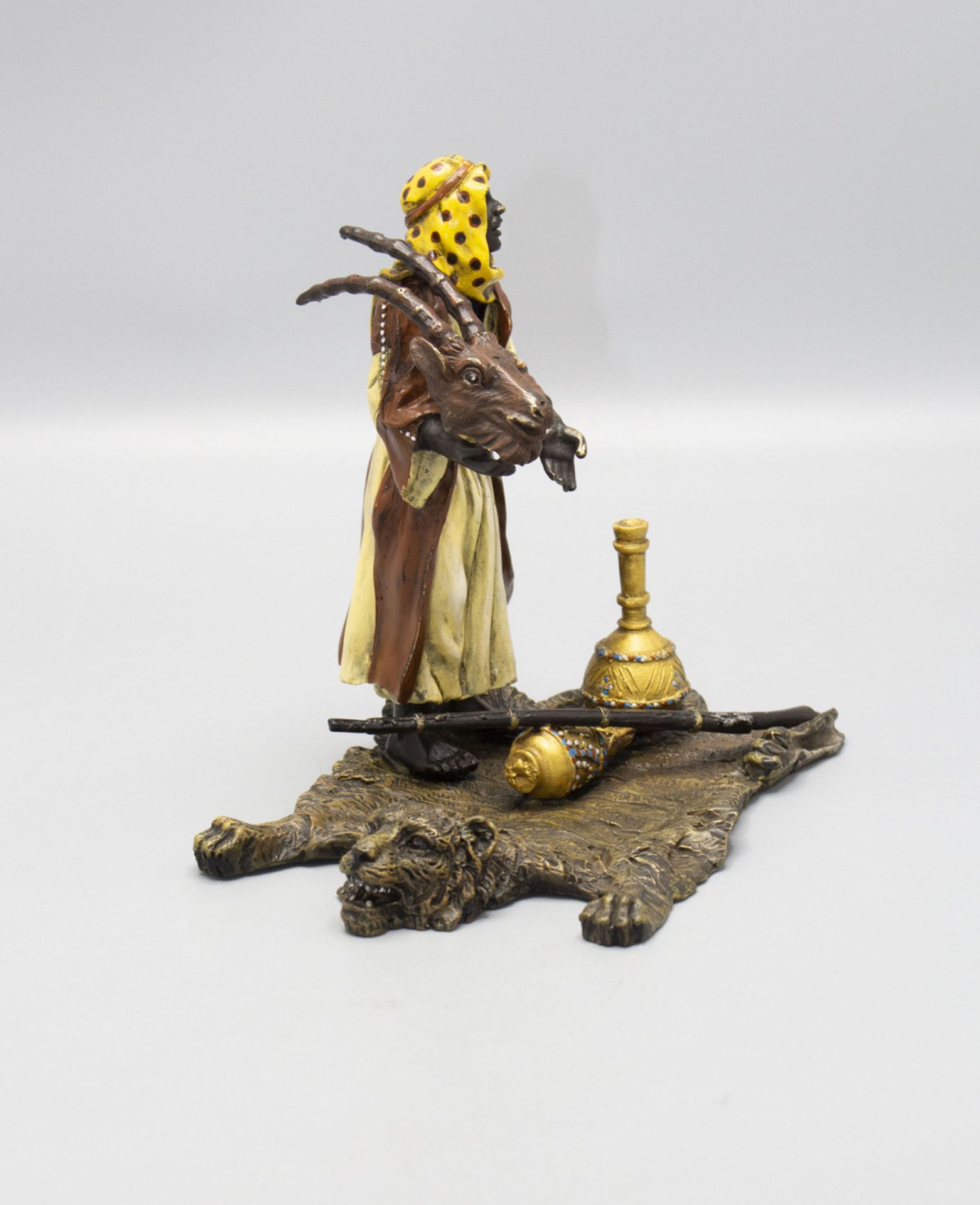 Wiener Bronze 'Araber mit Ziegenkopf' / A Vienna bronze sculpture ' An Arab with goat head', ... - Image 2 of 4