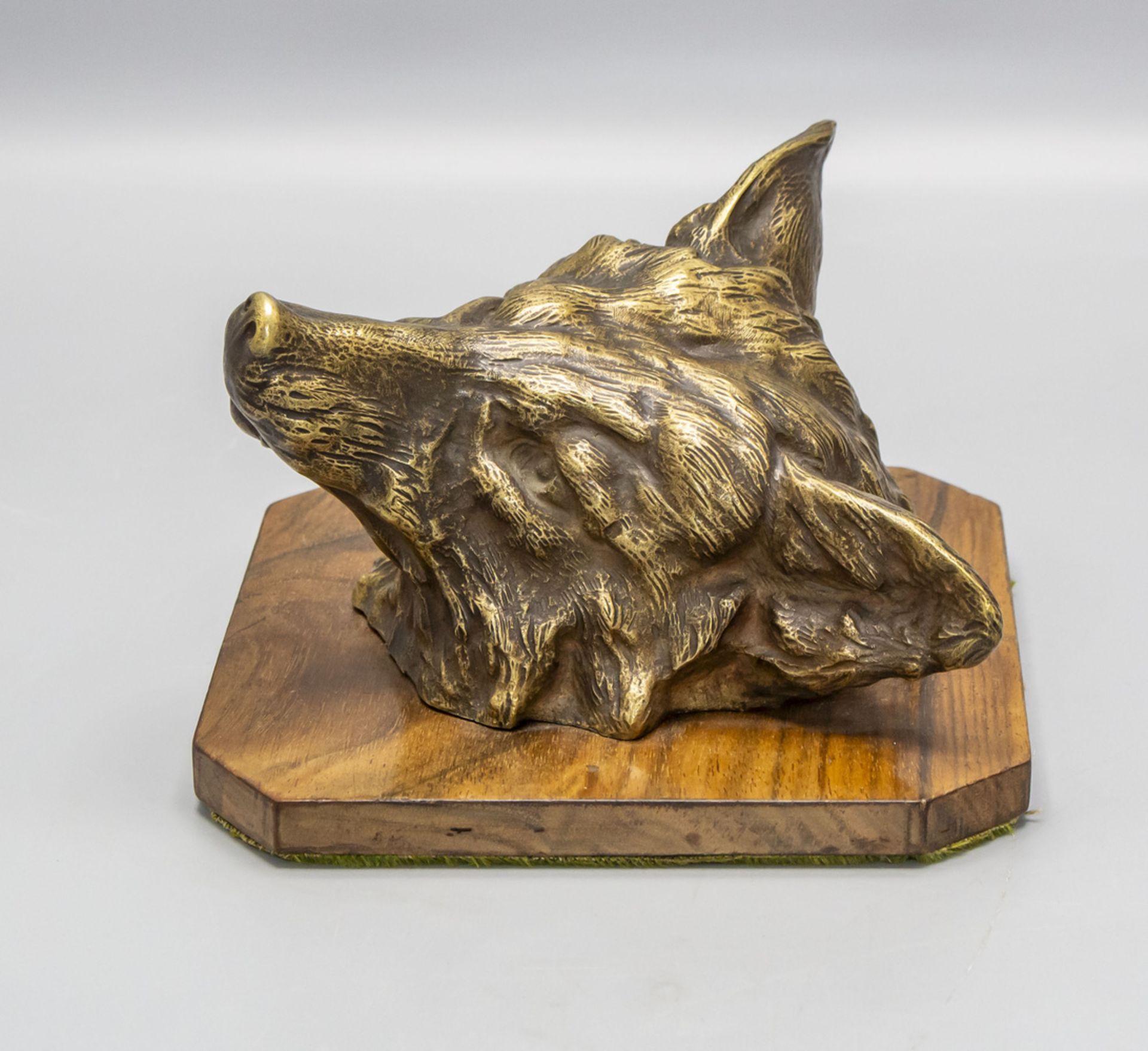Bronze Fuchskopf / A bronze head of a fox, um 1900 - Bild 2 aus 5