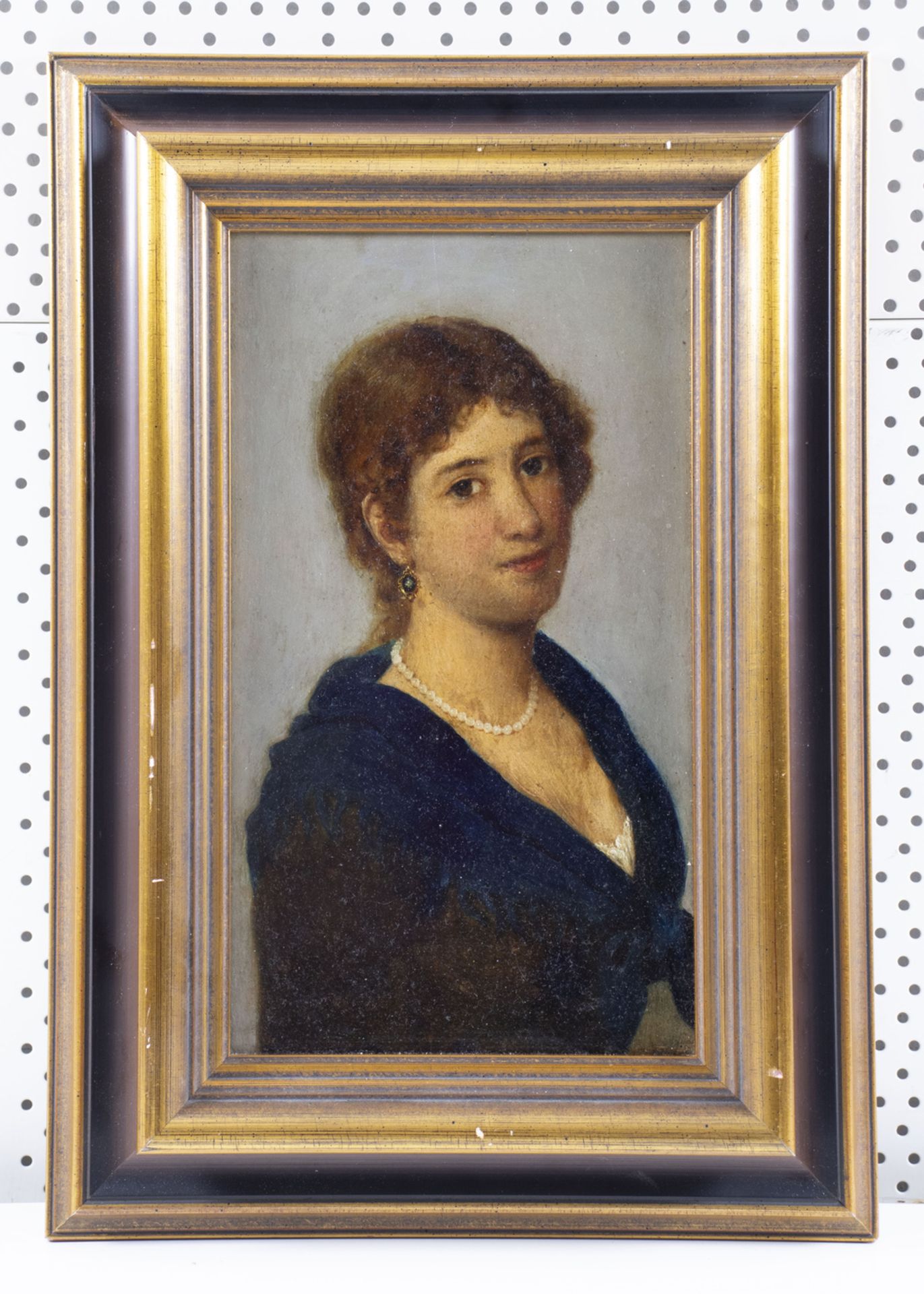 Unbekannter Künstler des 19. Jh., 'Dreiviertelporträt einer jungen Dame' / 'A three-quarter ... - Image 2 of 3