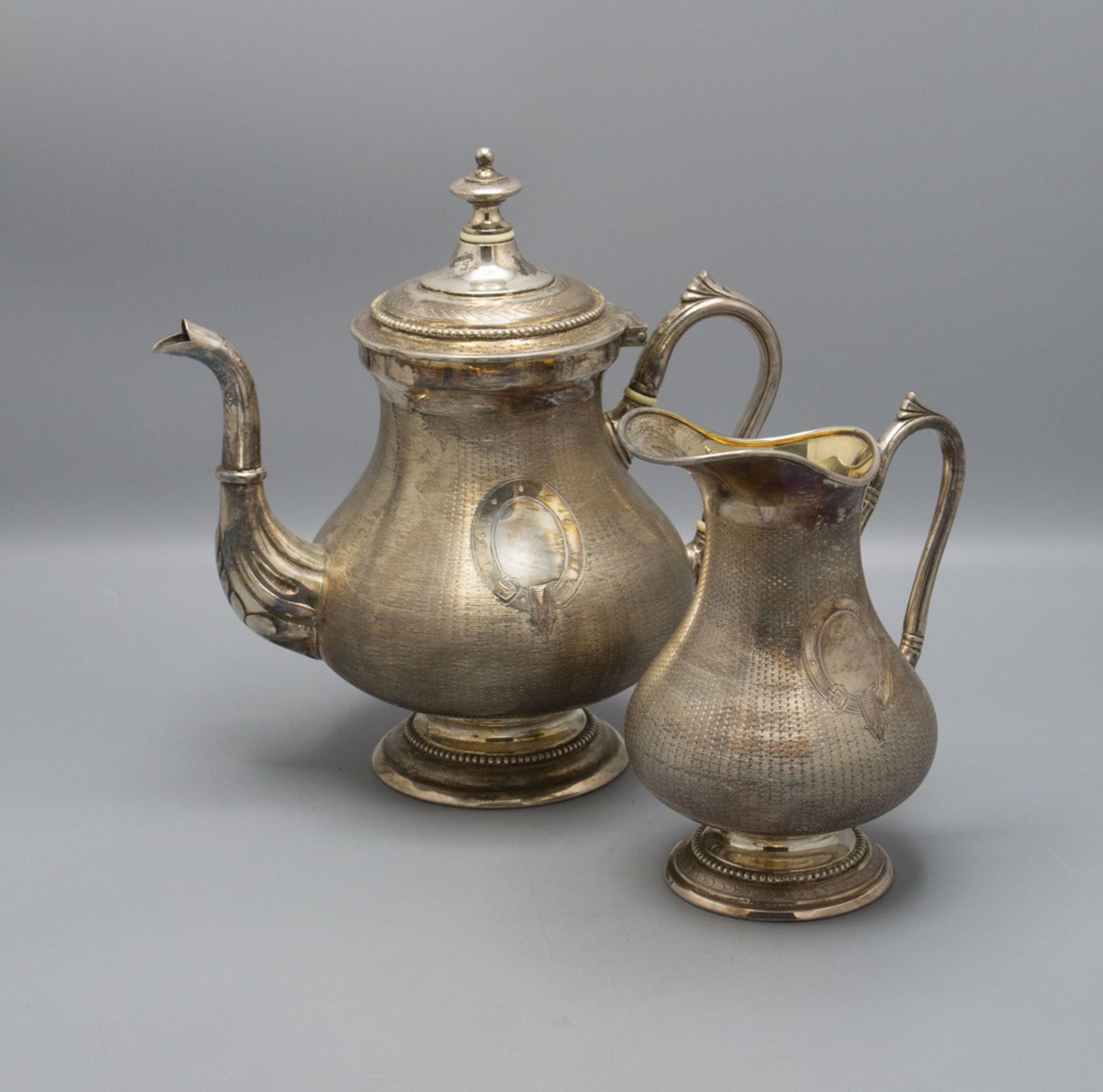Tee- und Milchkanne / A tea pot and a milk pot, WMF, um 1900