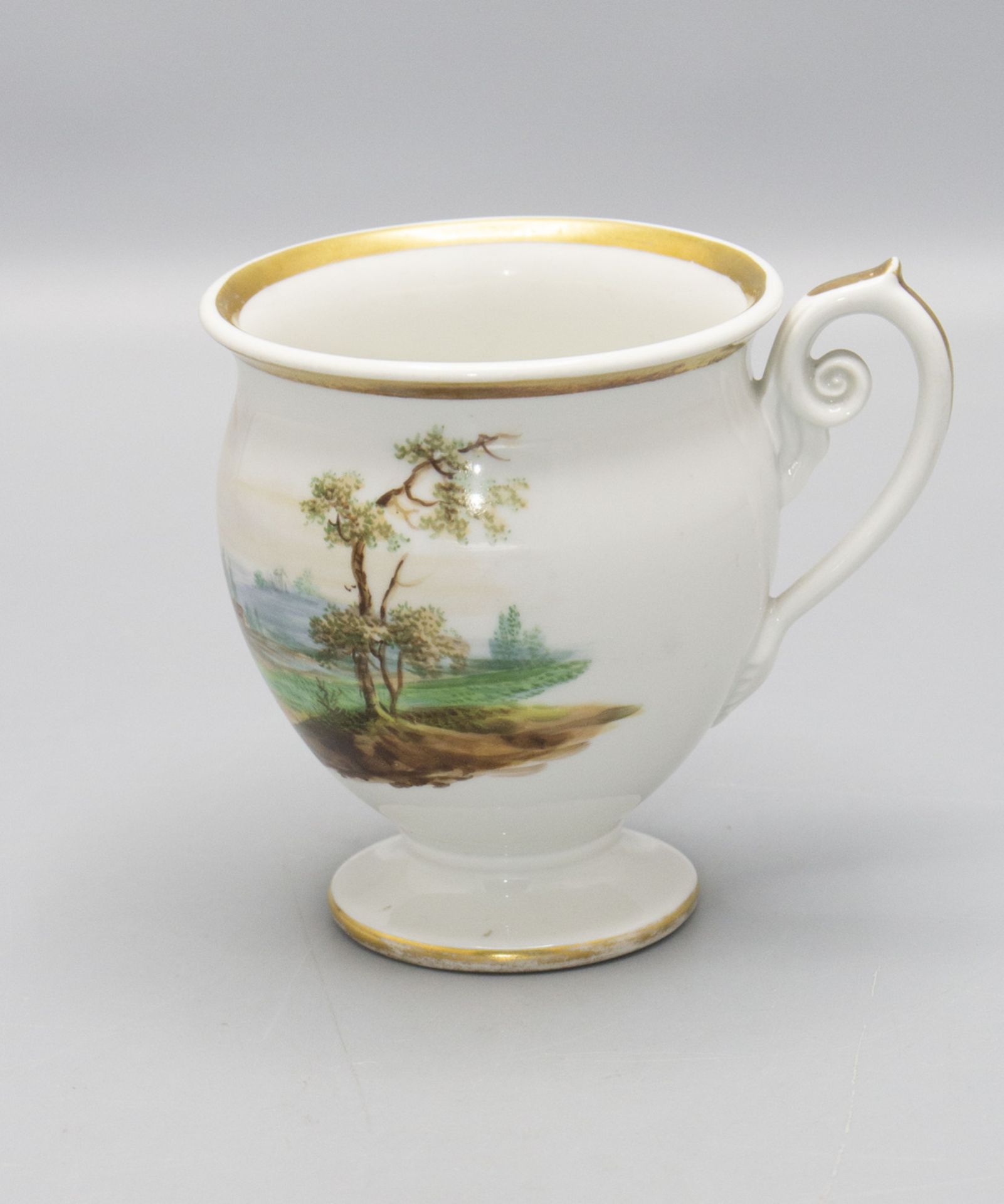 Biedermeier Ziertasse mit Landschaft / A Biedermeier decorative cup with landscape, ... - Bild 2 aus 4