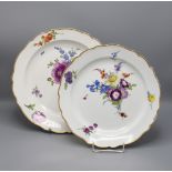 2 große Teller / 2 large plates, Meissen, Marcolini-Periode, 1774-1814