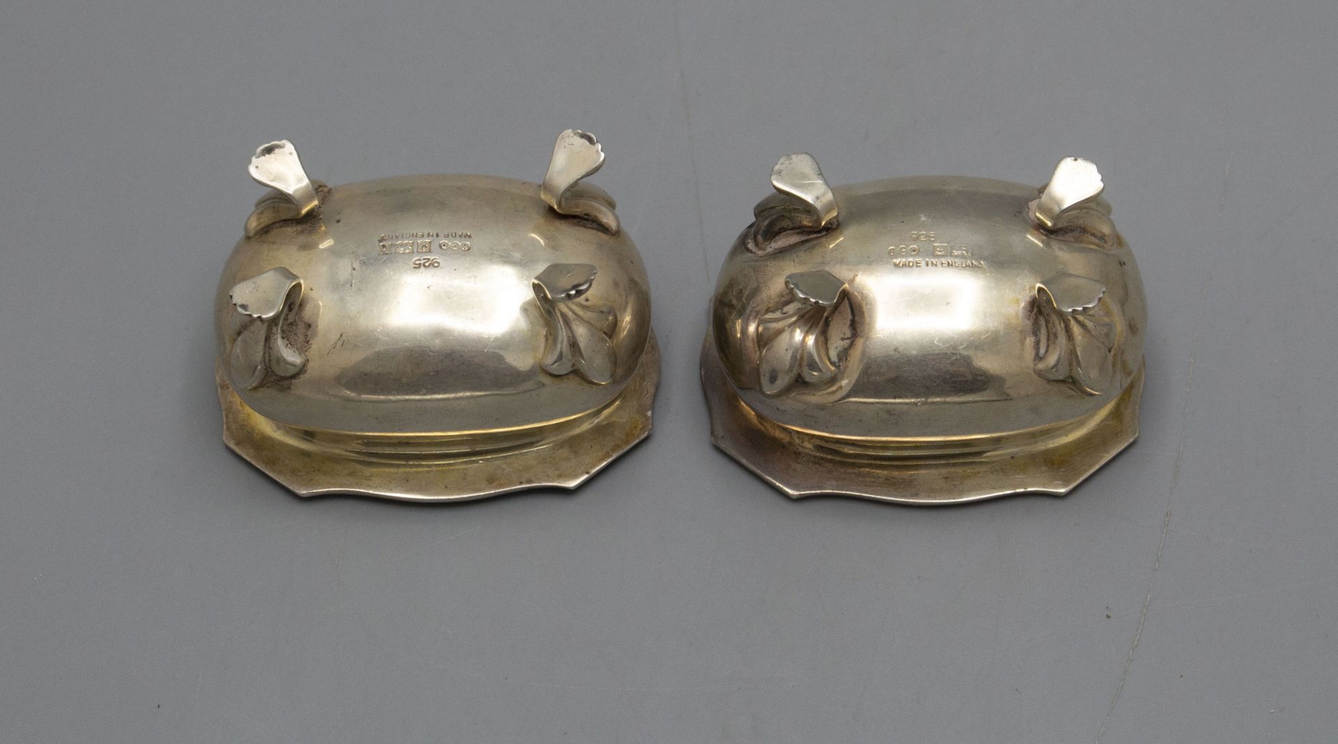 Paar Salieren / A pair of silver salt cellars, Henry Clifford Davis, Birmingham, 1956 - Image 3 of 5