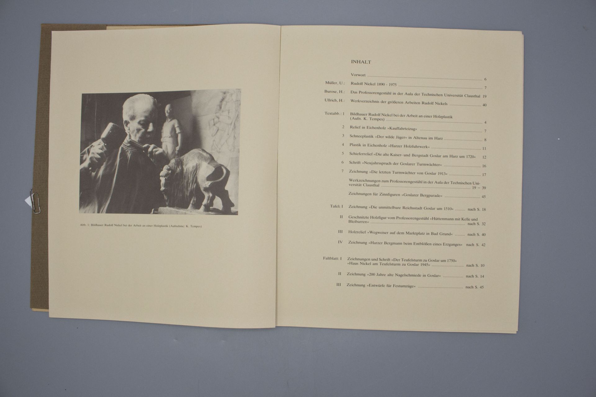 Monographie über den Goslarer Künstler Rudolf Nickel (1890-1975), mit Zeitungsartikeln über ... - Bild 3 aus 6