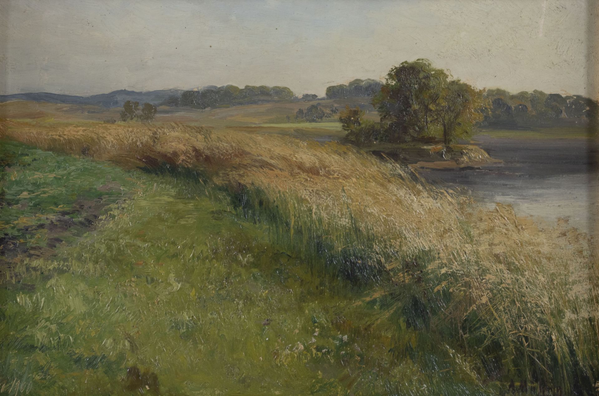 Albert Ernst MÜHLIG (1862-1909), 'Seelandschaft bei Dresden' / 'Lake view near Dresden', 1900