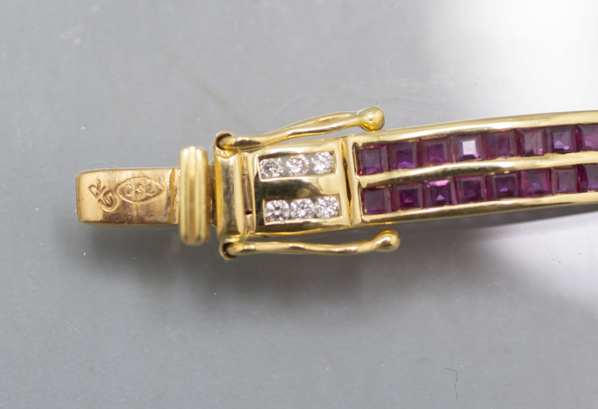 Goldarmband und Anhänger mit Rubinen und Brillanten / An 18 ct gold bracelet and pendant with ... - Image 2 of 2