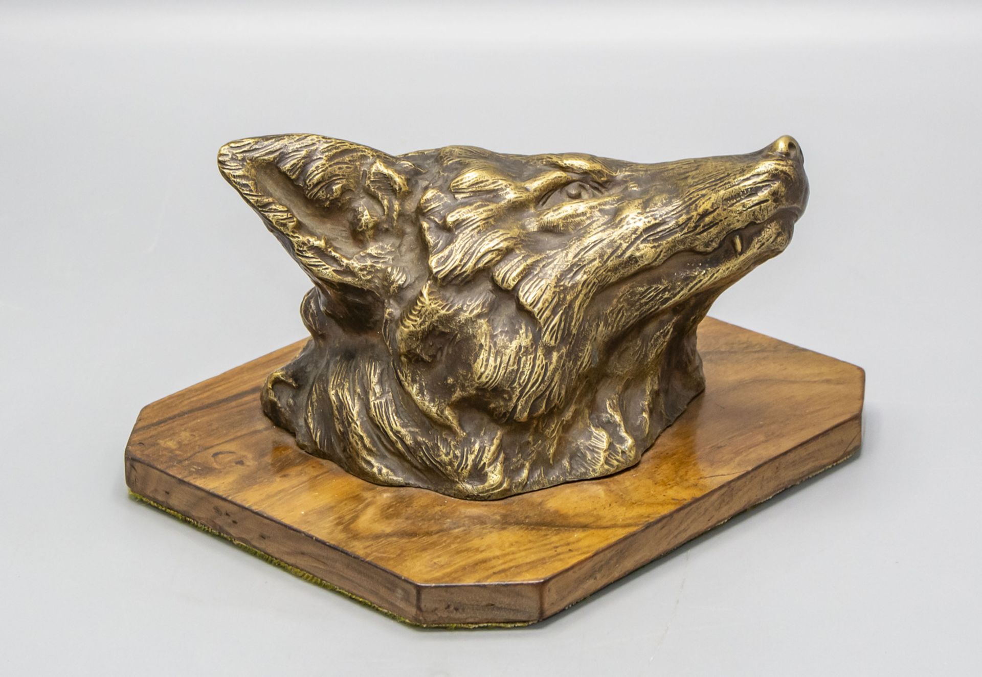 Bronze Fuchskopf / A bronze head of a fox, um 1900 - Bild 4 aus 5