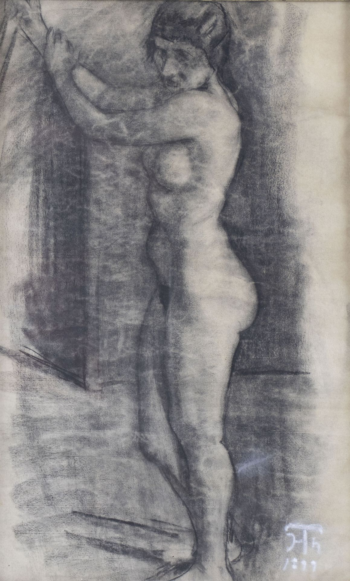 Hans THOMA (1939-1924), zugeschrieben, 'Akt Studie' / attributed, 'A nude study', 1899