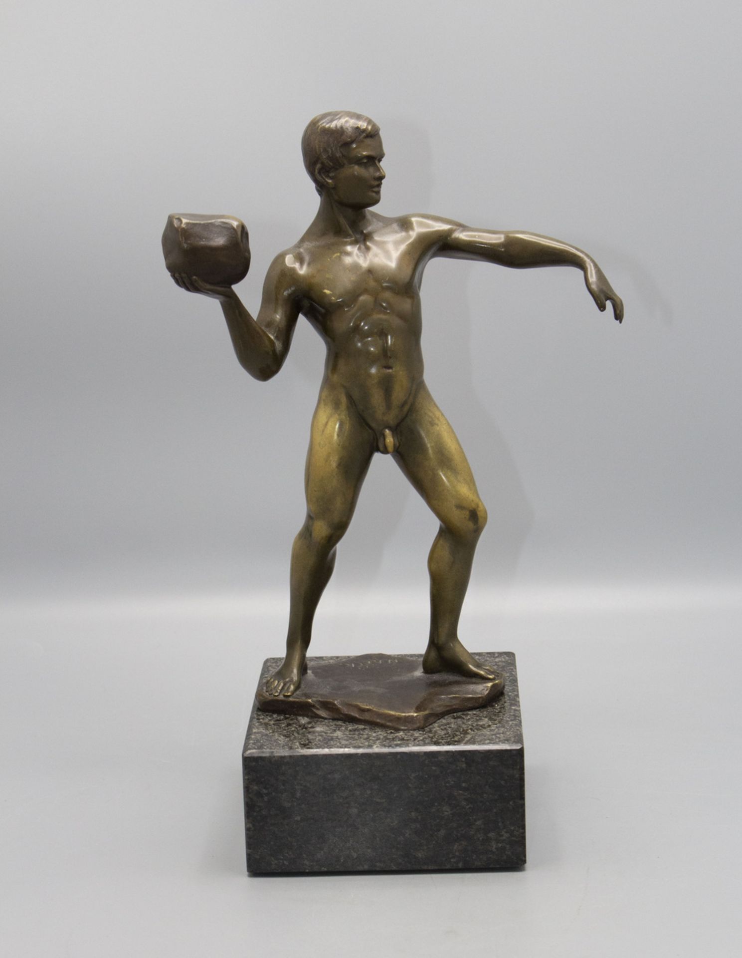 Hans KECK (1875-1941), Bronzefigur 'Der Steinwerfer' / a bronze figure 'The stone thrower', um 1925 - Bild 2 aus 6