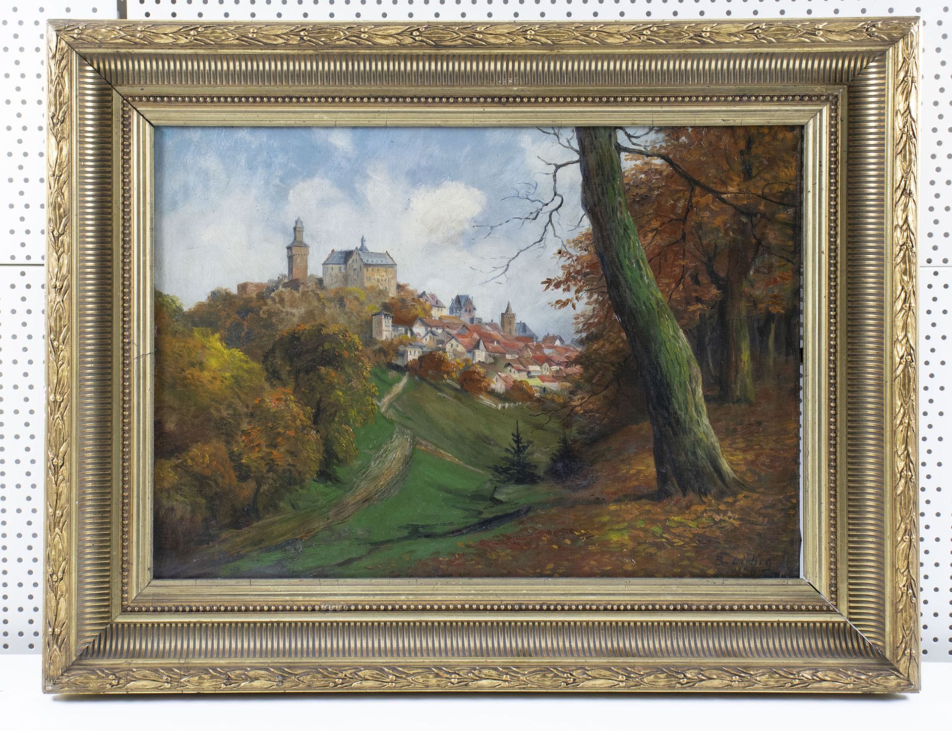 Bernhard LIEBIG (1873 Wernersdorf-1937 Frankfurt), 'Stadtansicht Kronberg' / 'A landscape view ... - Image 2 of 4