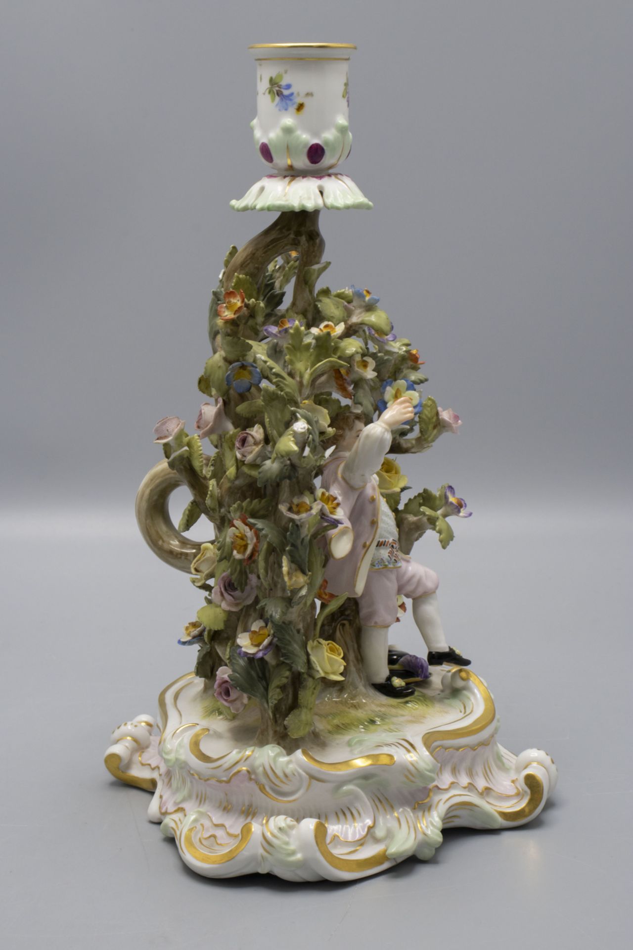 Figürlicher Handleuchter / A figural candlestick, Meissen, 1860-1924 - Image 3 of 9