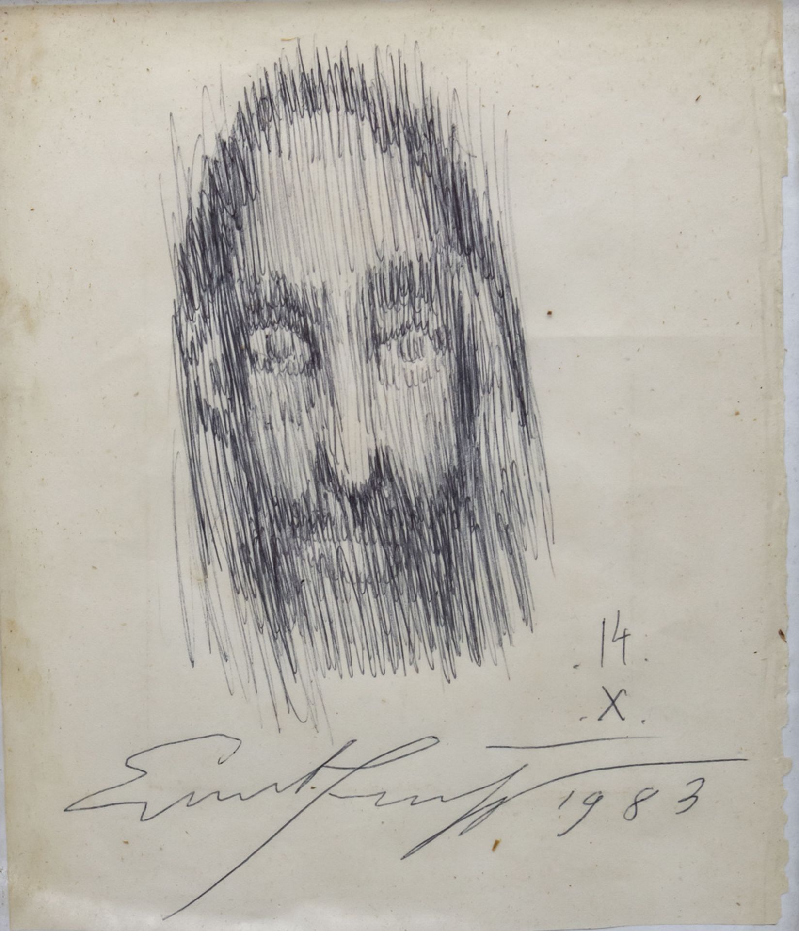 Ernst FUCHS (1930-2015), Skizze nach Titel von Kunstbuch 'von Jahve' / Sketch from the title ...
