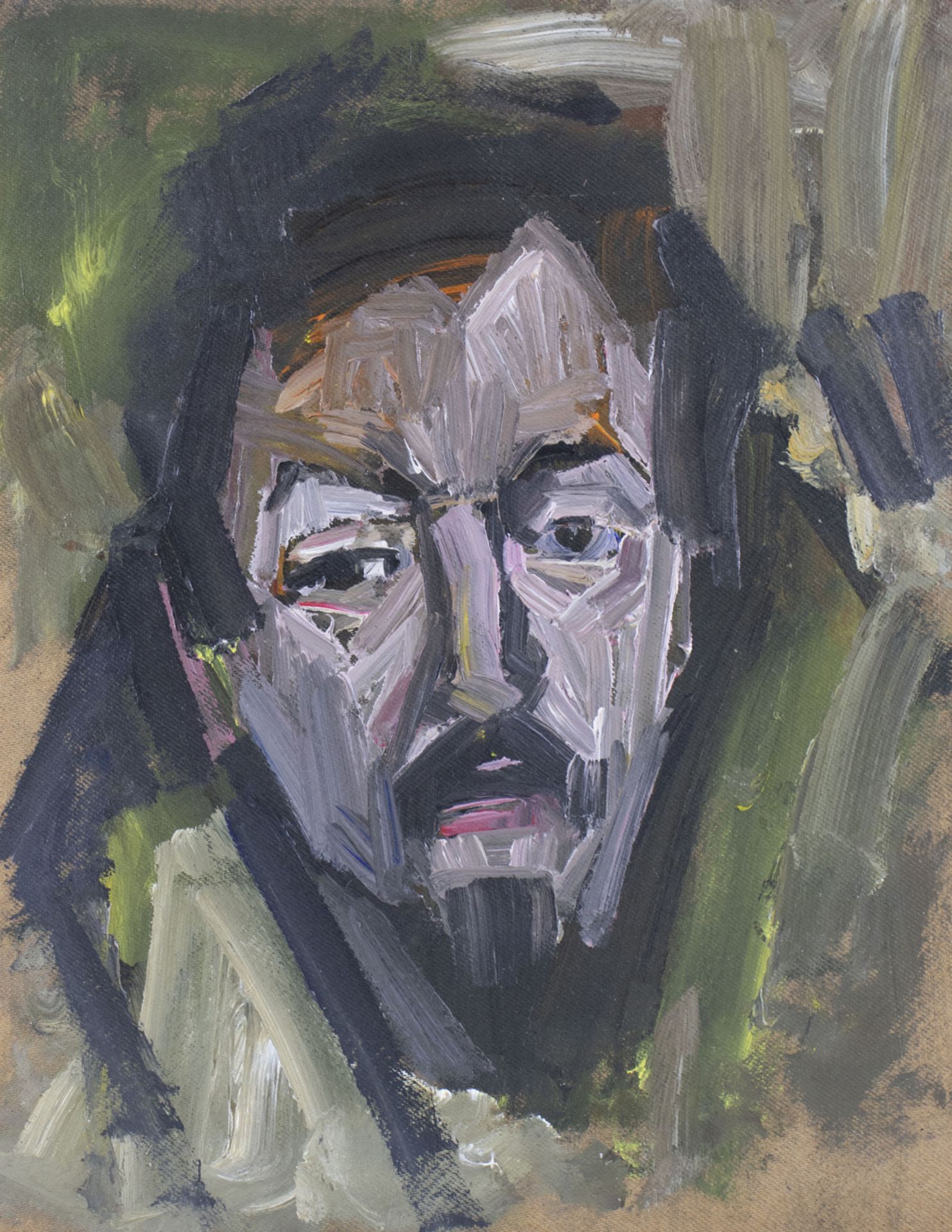 Unbekannter Künstler des 20. Jh., 'Porträtkopf-Studie' / A portrait head study