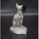 Jugendstil Figur 'Hündin Zezette' / An Art Nouveau bisquit figure of dog Zezette, Richard ...