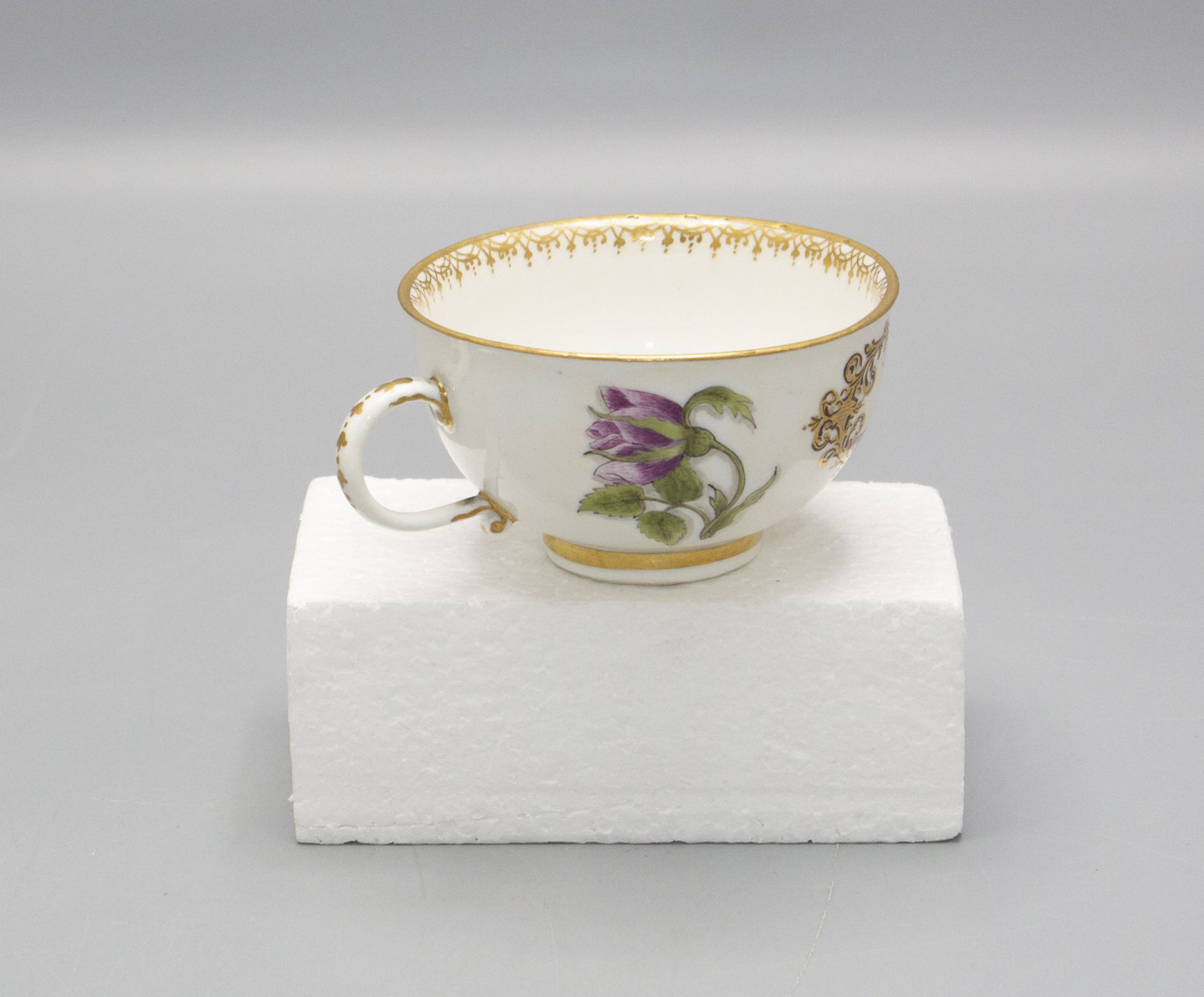 Frühe Teetasse mit UT / An early tea cup with saucer, Meissen, um 1740-1750 - Image 4 of 5