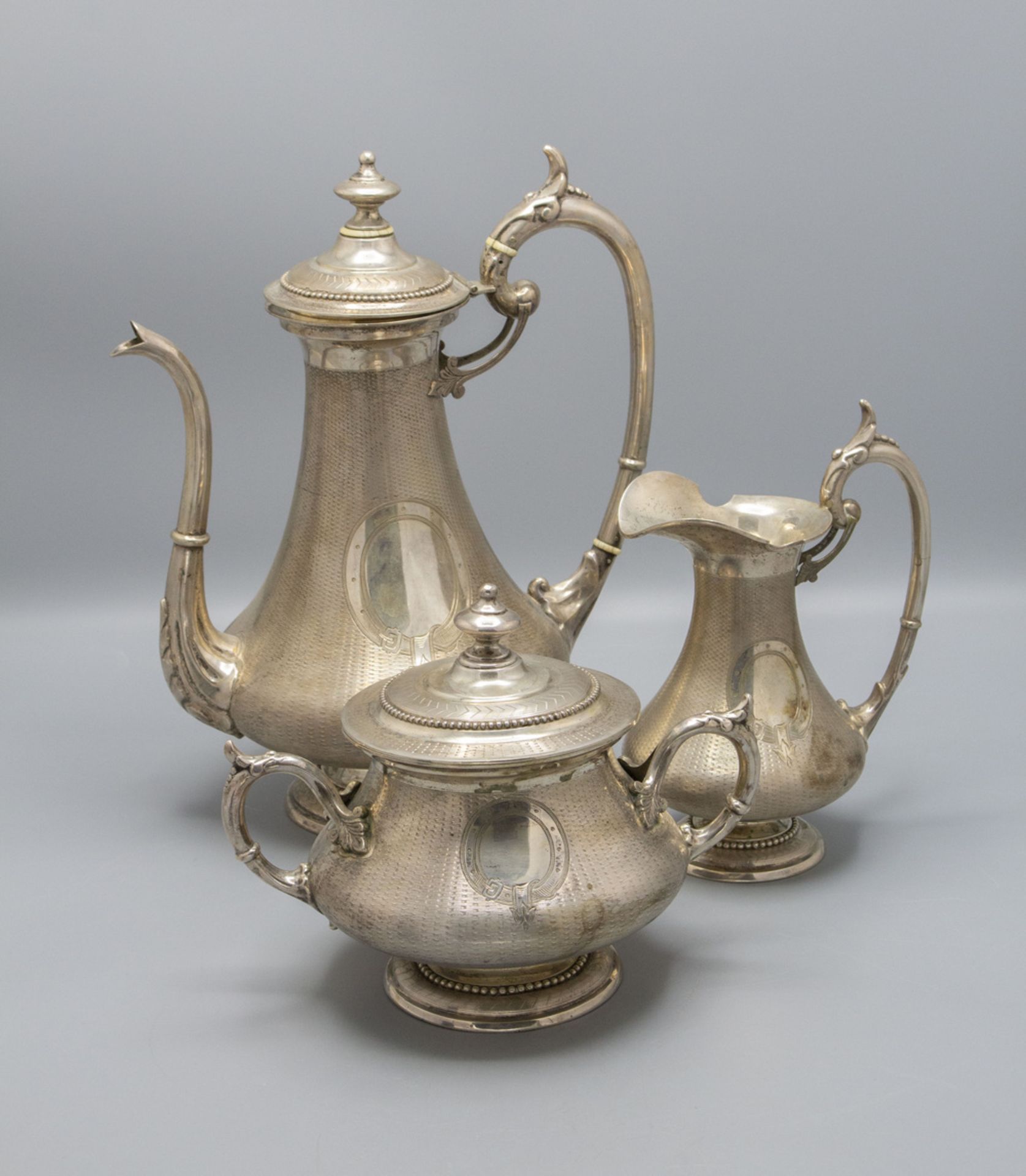 Kaffeekern / A silver coffee set, Niederlande, um 1900