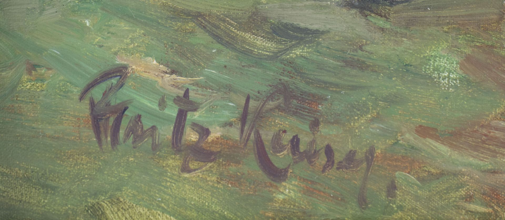 Fritz KAISER (1891-1974), 'Landschaftsansicht mit Höfen' / 'Landscape view with farms' - Image 3 of 4
