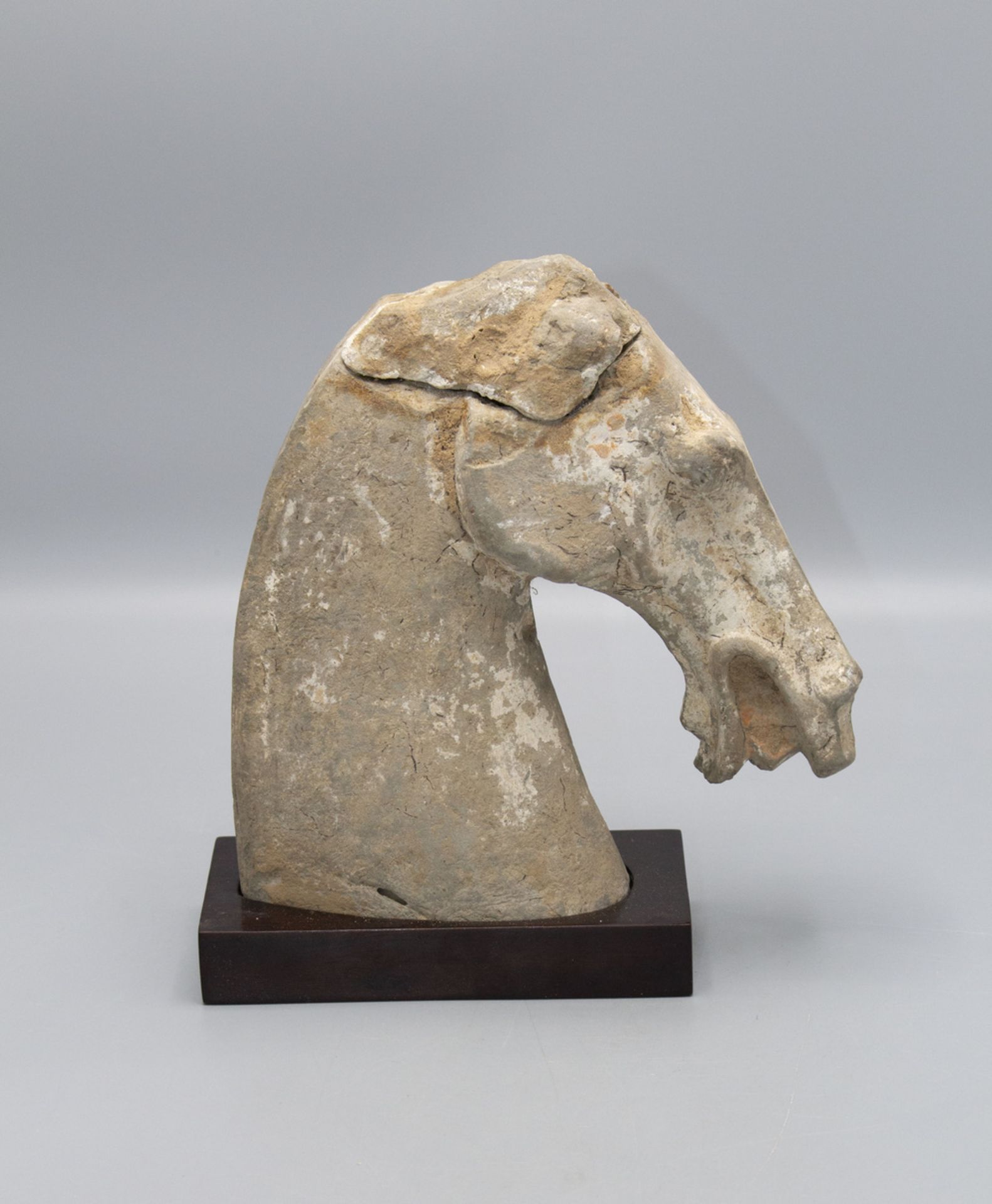 Pferdekopf / A horse head, wohl altes China, wohl Han-Dynastie, 206 v. Chr.-220 n. Chr. - Image 3 of 5