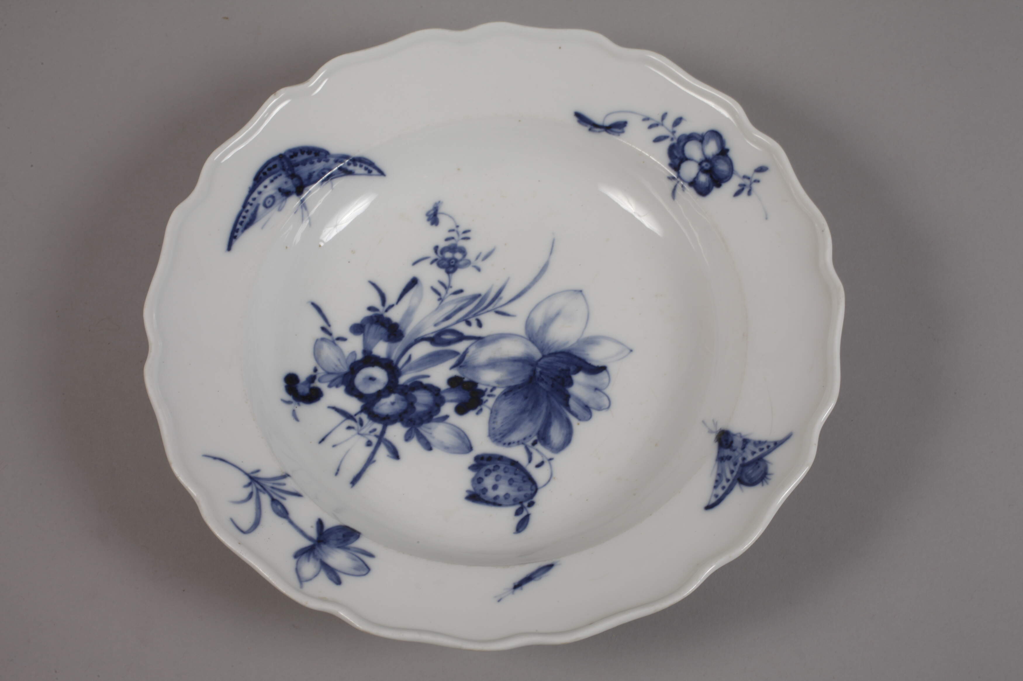 Meissen three soup plates "German Flower and Insects" - Image 3 of 5