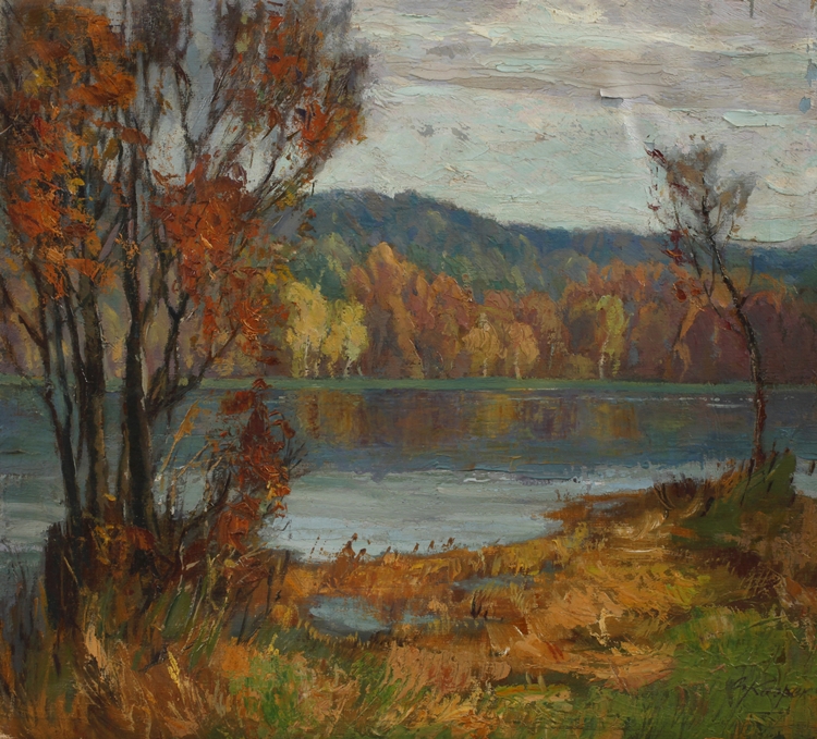 Oskar Kasper, Herbstliche Seelandschaft