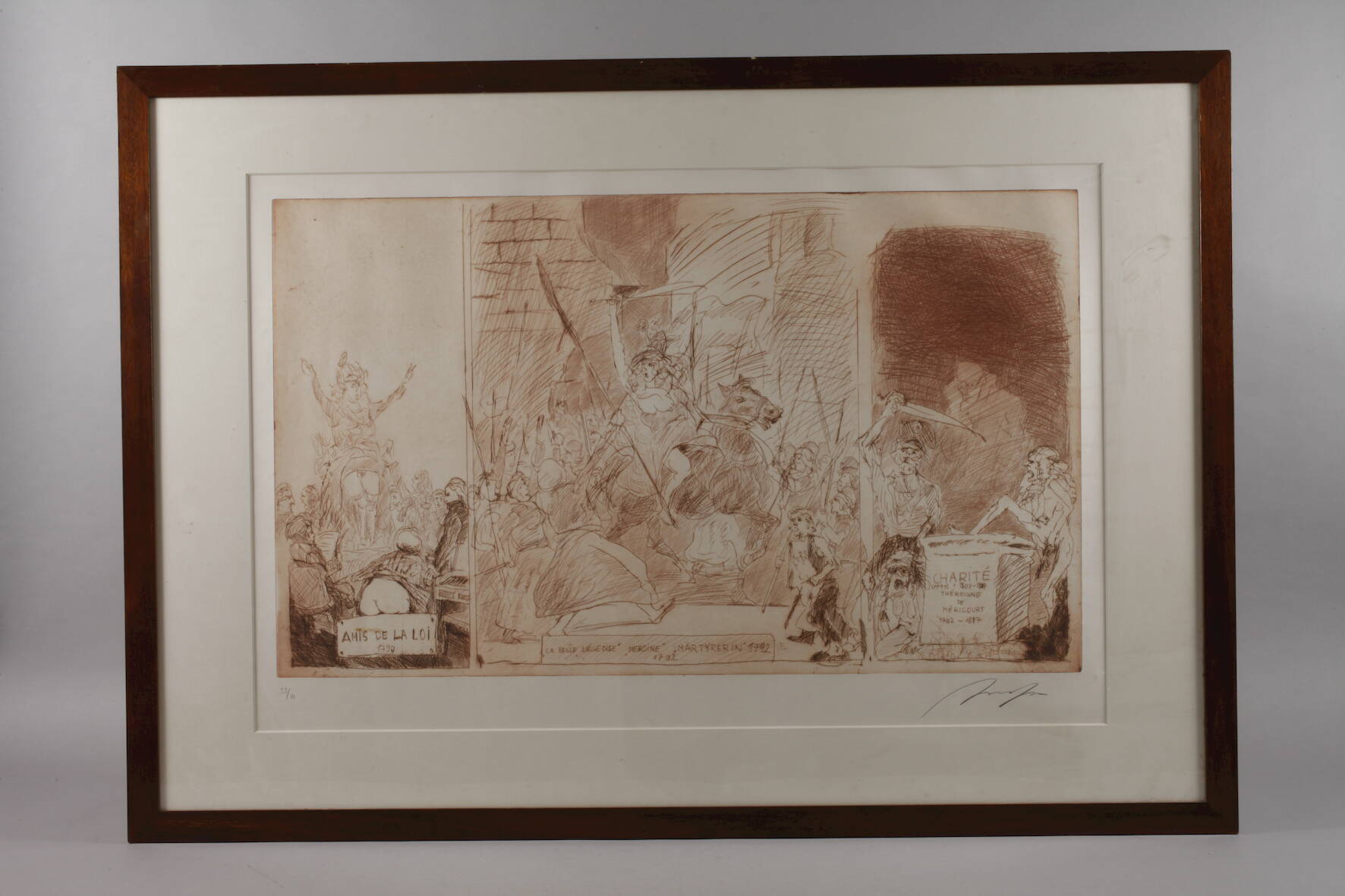 Prof. Alfred Hrdlicka, large-format etching - Image 2 of 6