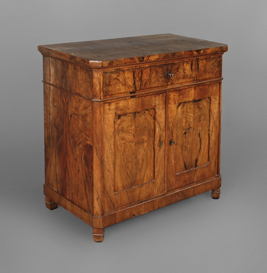 Late Biedermeier half cupboard