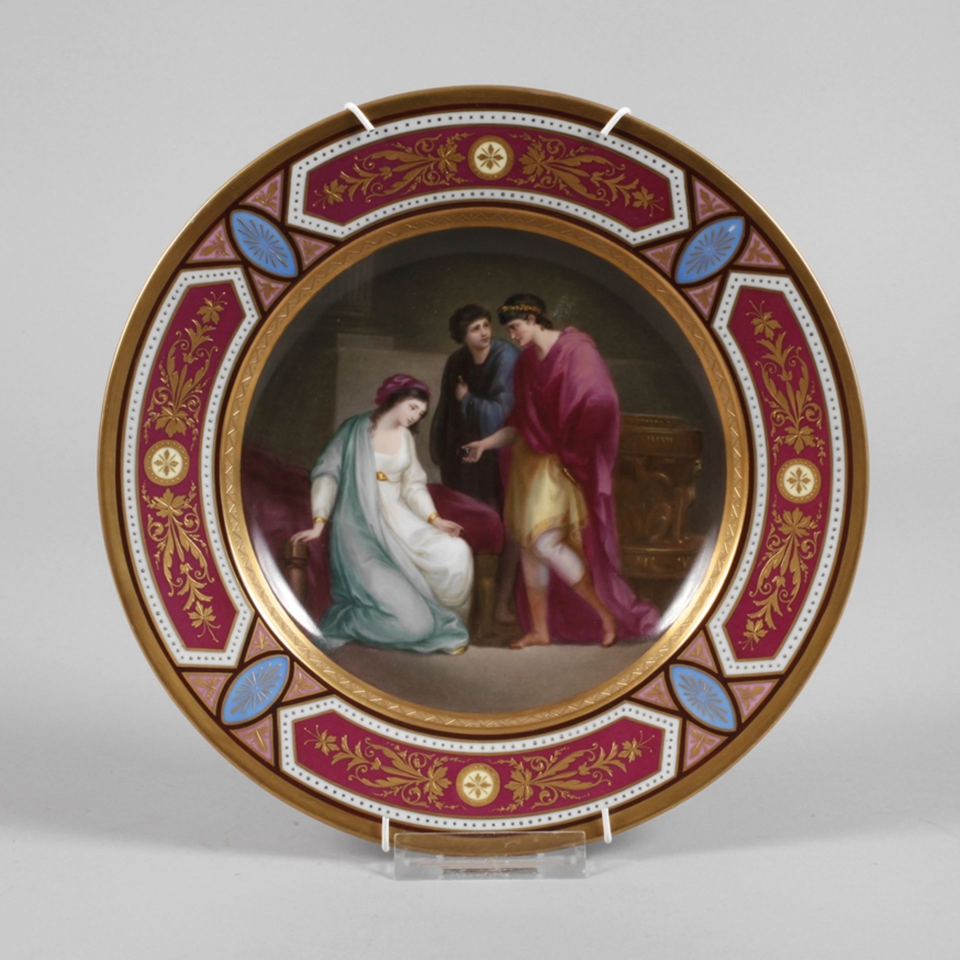 Printed plate "Augustus and Cleopatra" 