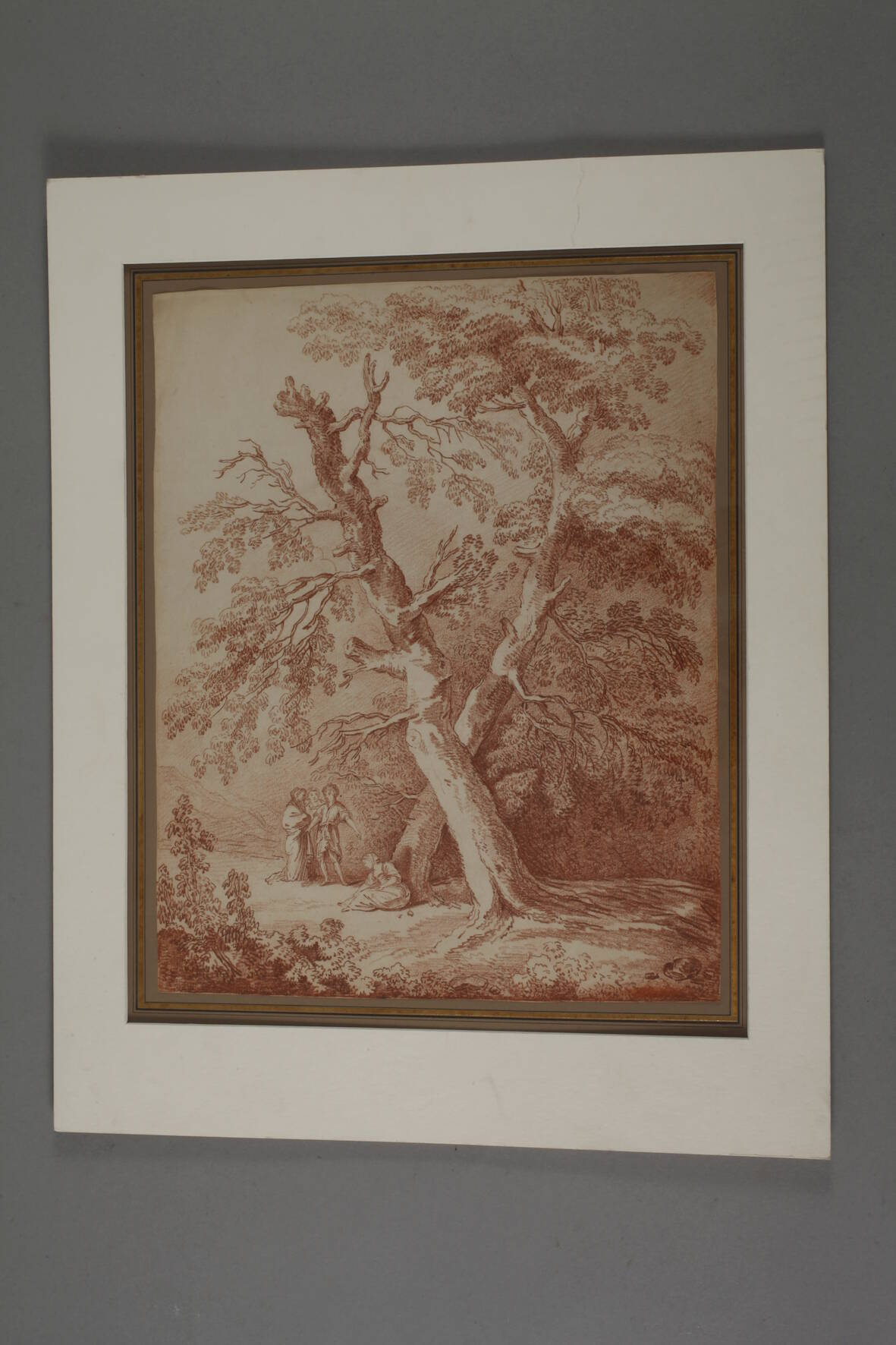 Jean-Simon Berthélemy, attr. Four persons in the forest - Image 3 of 4