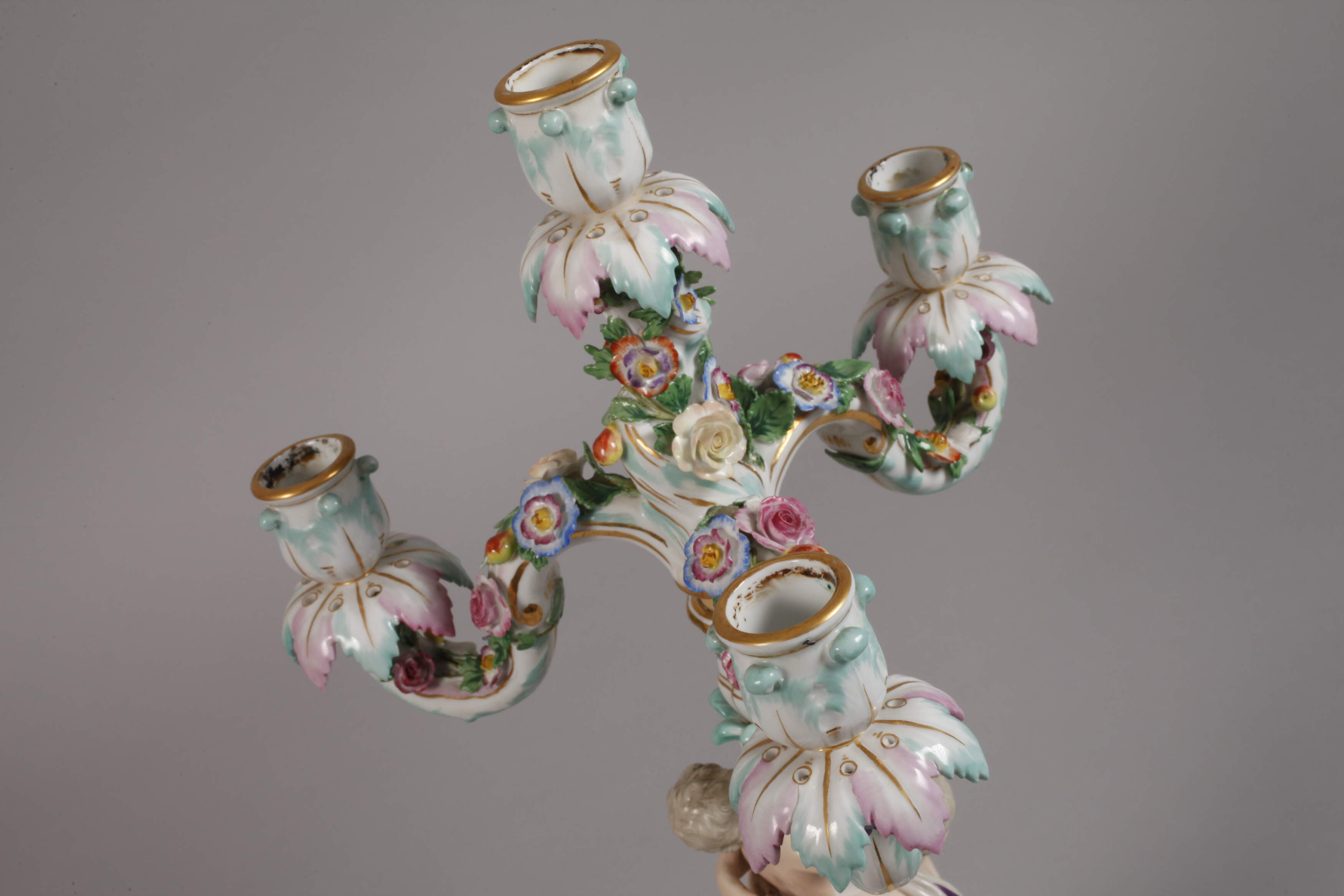 Meissen pair of magnificent "figure candlesticks" - Image 4 of 9