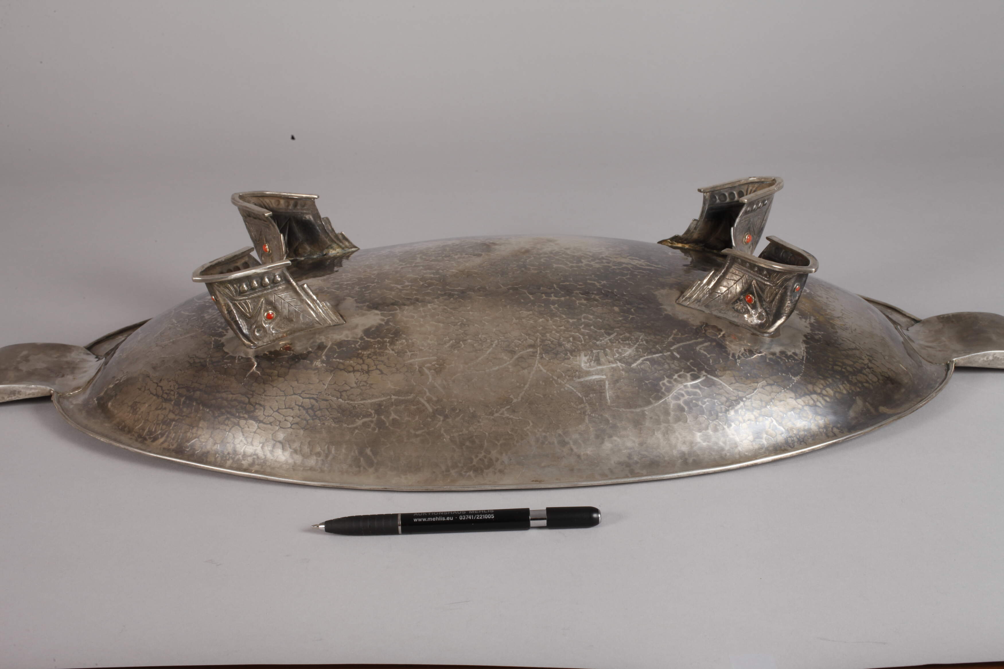 Large hunting silver tray art deco - Image 2 of 6
