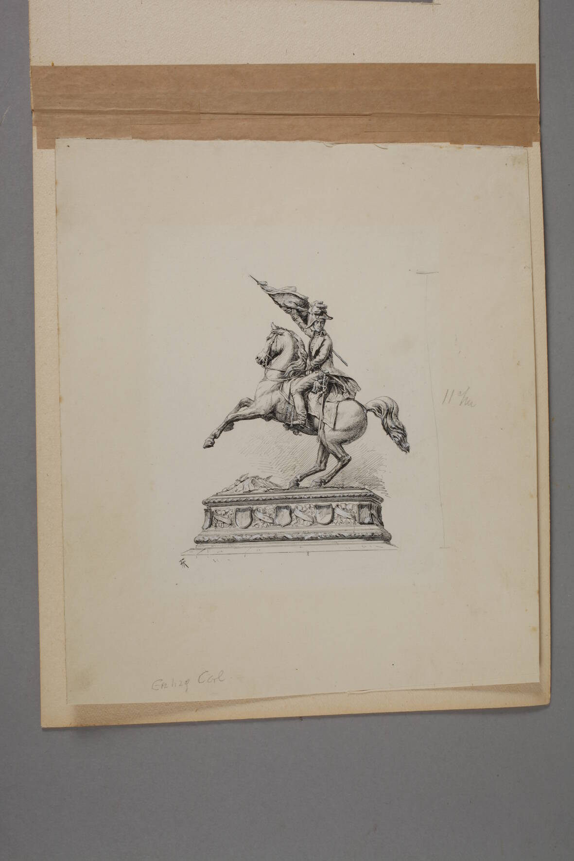 Fritz Krostewitz, Equestrian Portrait of Archduke Carl - Image 2 of 4