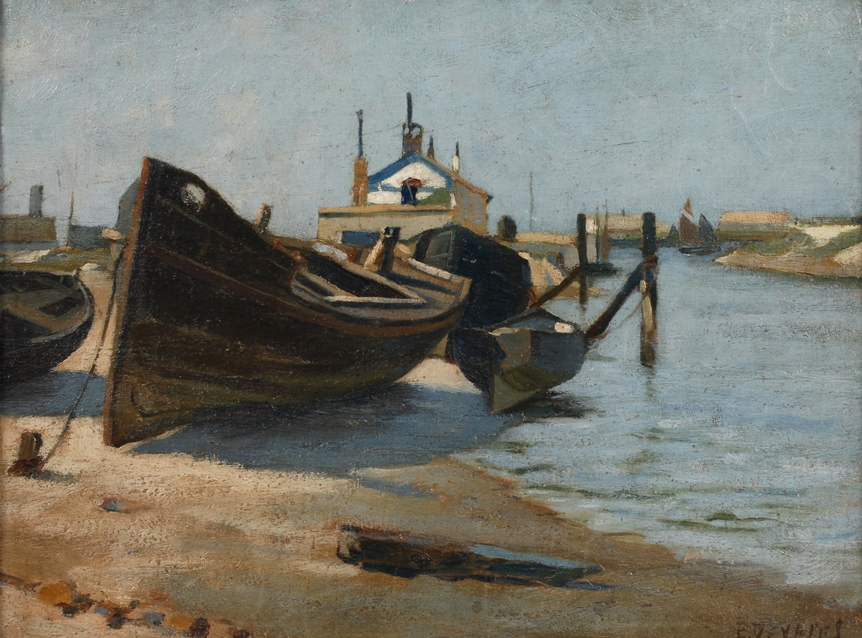 E. Devries, Boats in the Harbour