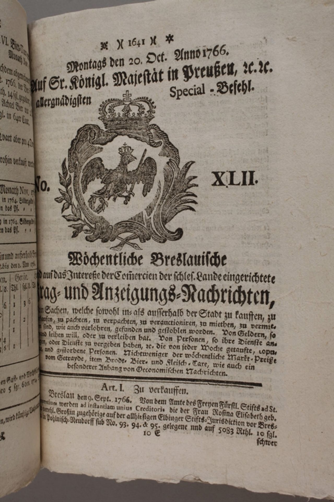 Breslau News 1766 - Image 4 of 5