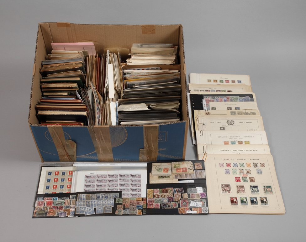 Large stamp collection world