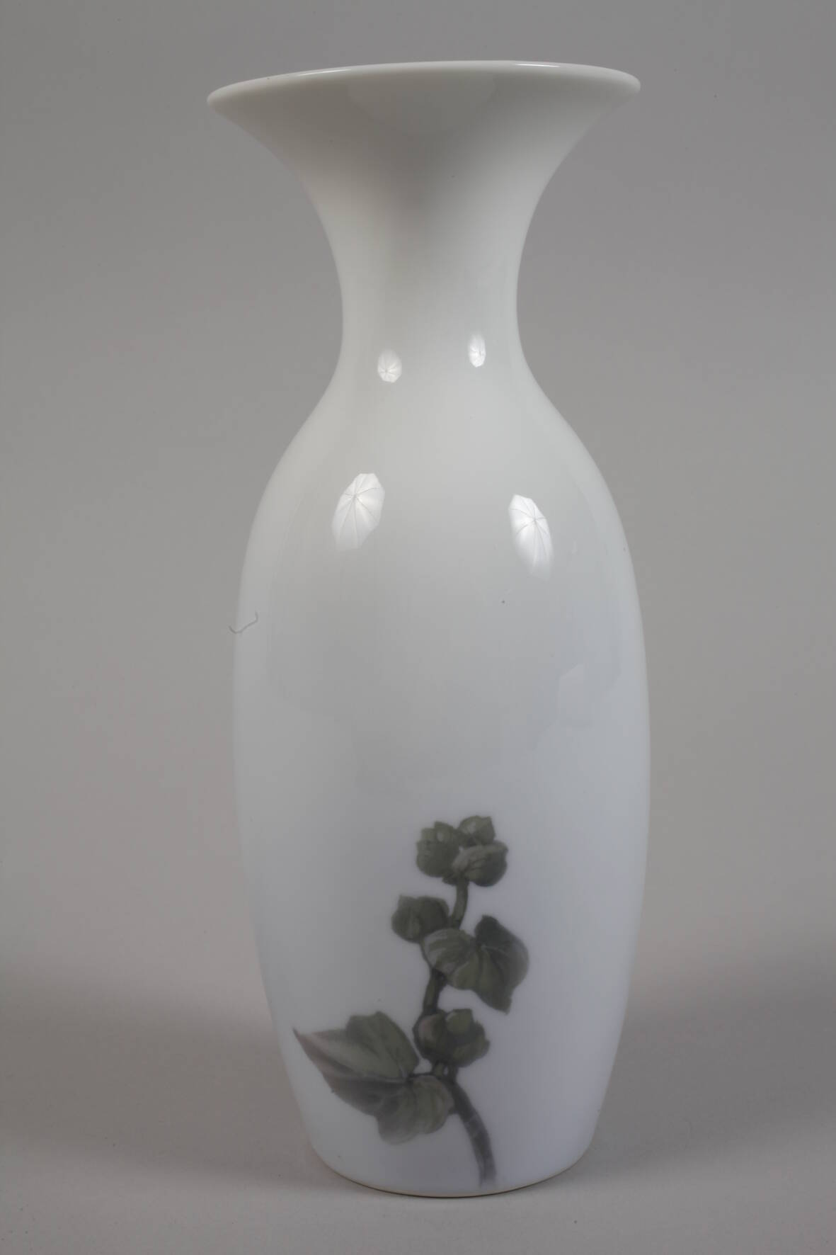 Copenhagen vase with hollyhock decoration - Image 3 of 5