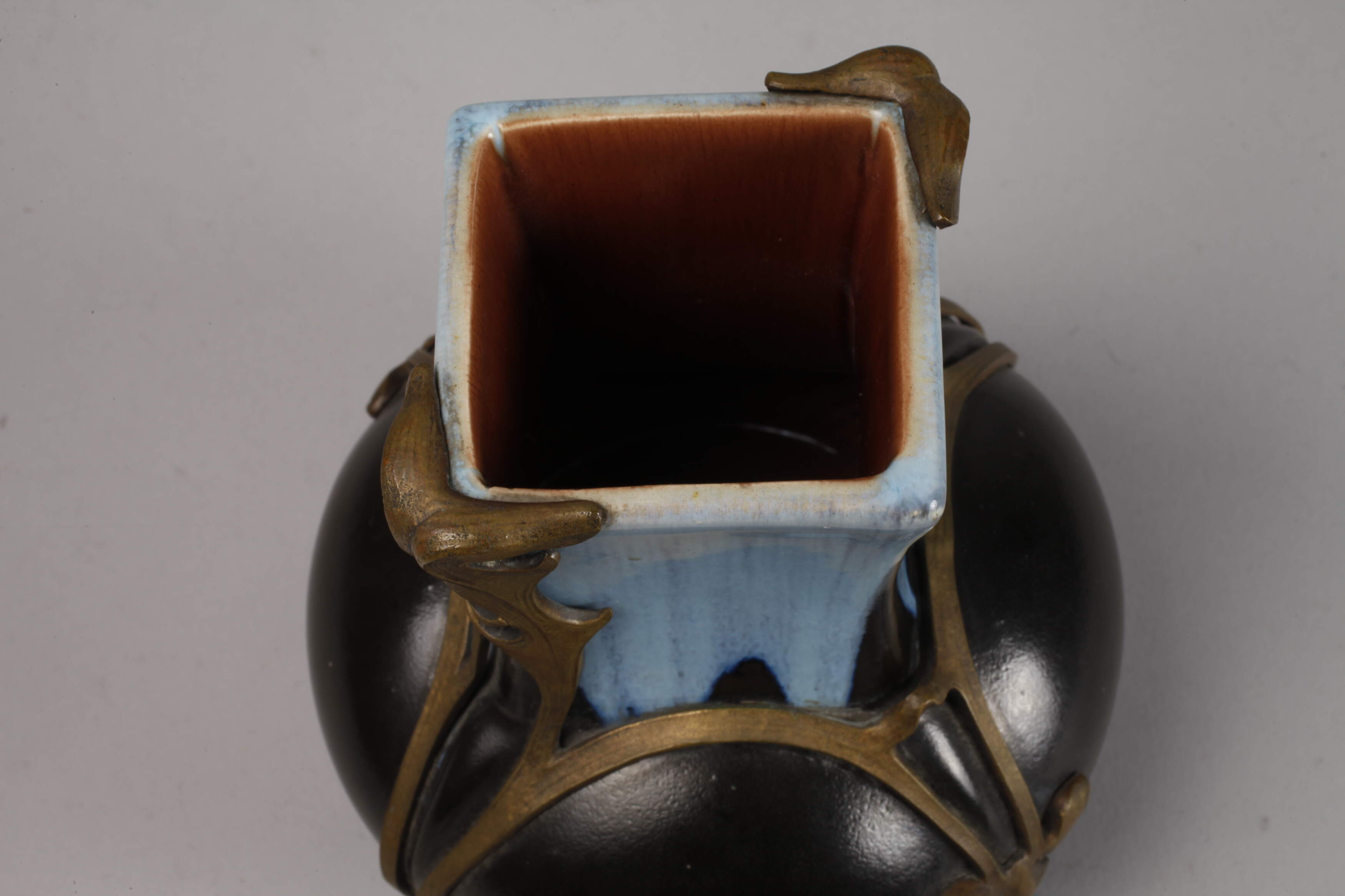 Mounted barrel glaze vase - Image 4 of 5