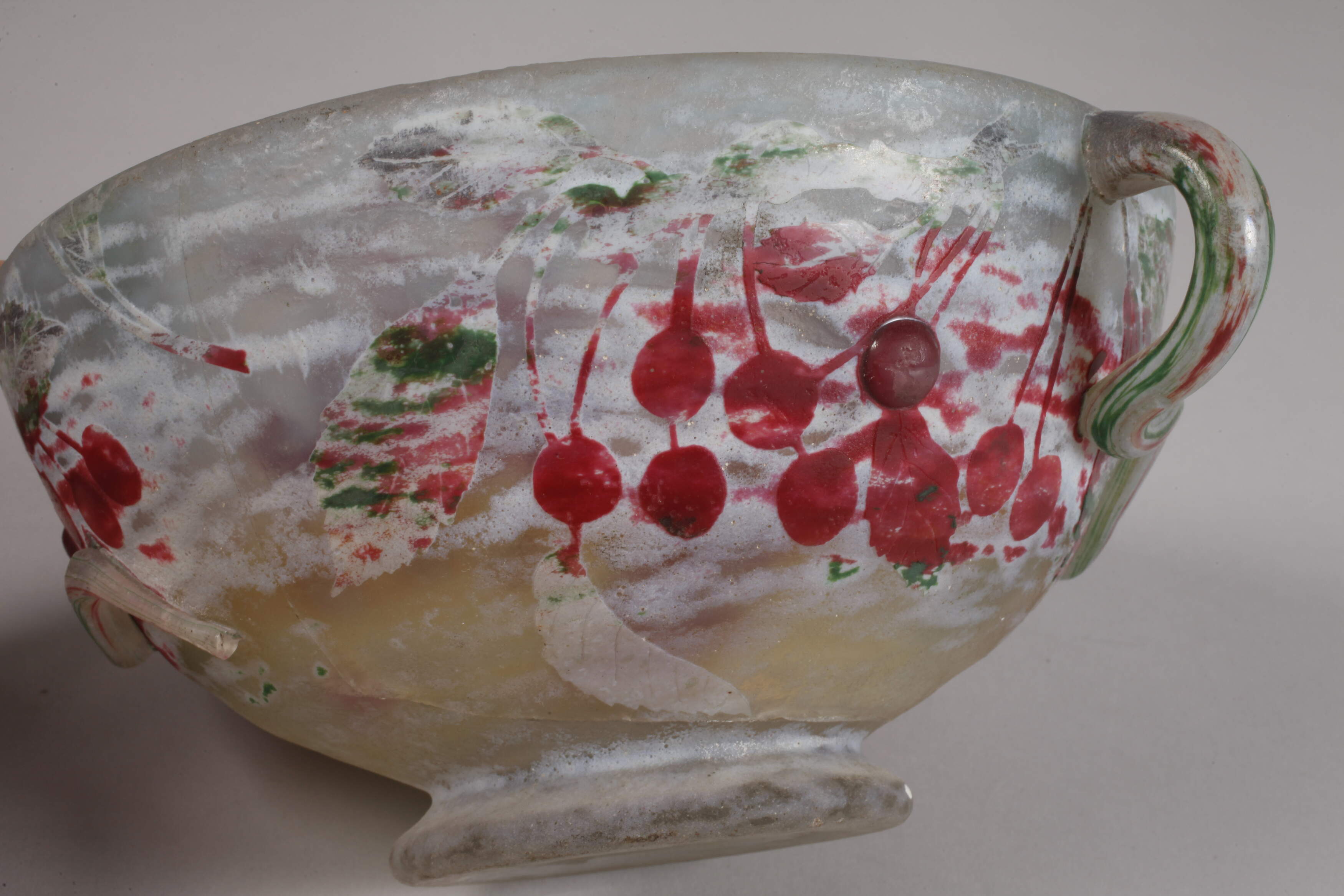 Daum Nancy bowl with cherries - Image 7 of 10