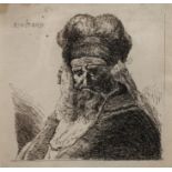 nach Rembrandt van Rijn, Mann mit Pelzmütze
