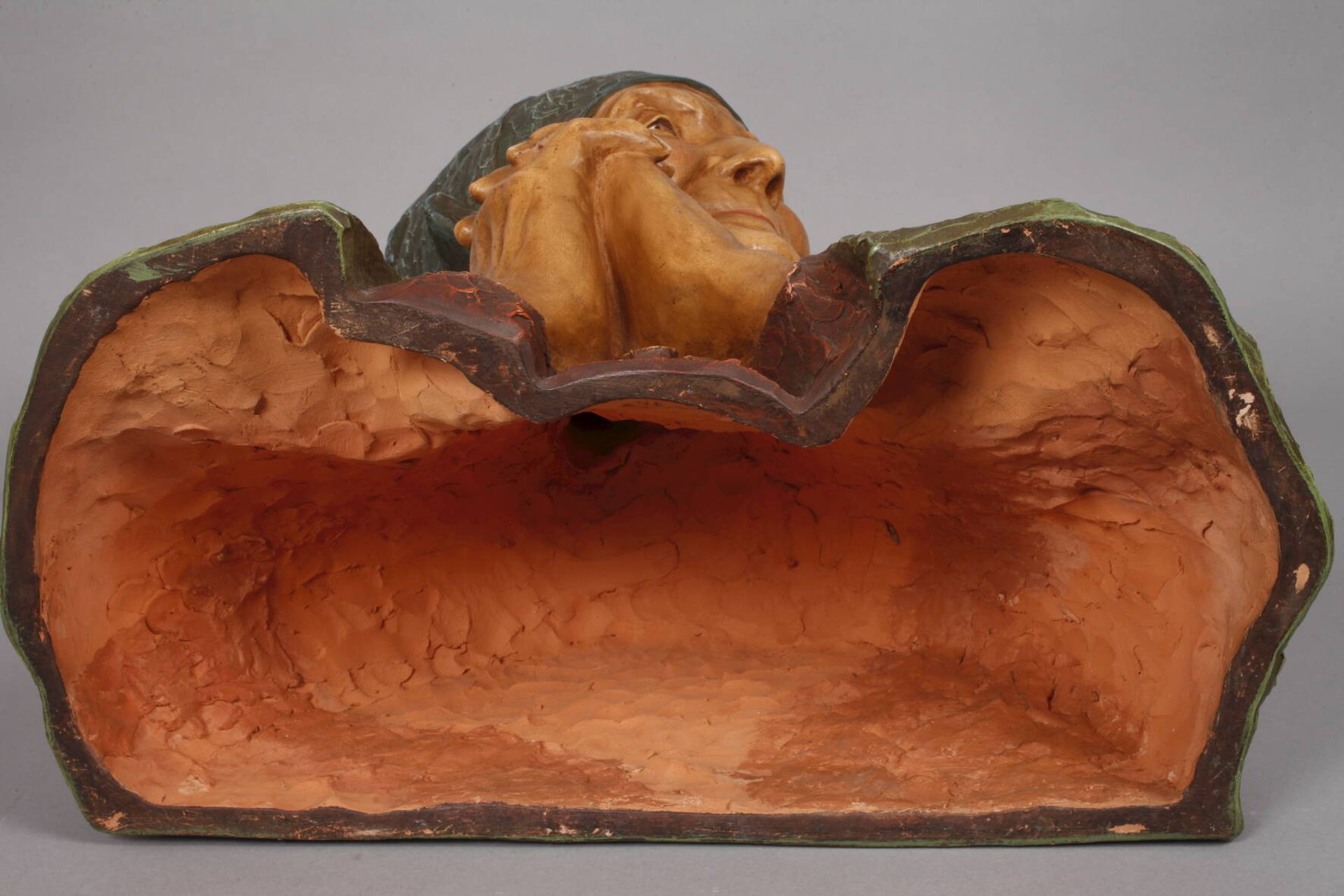 Berthe Girardet terracotta bust "The Old Woman" - Image 8 of 9