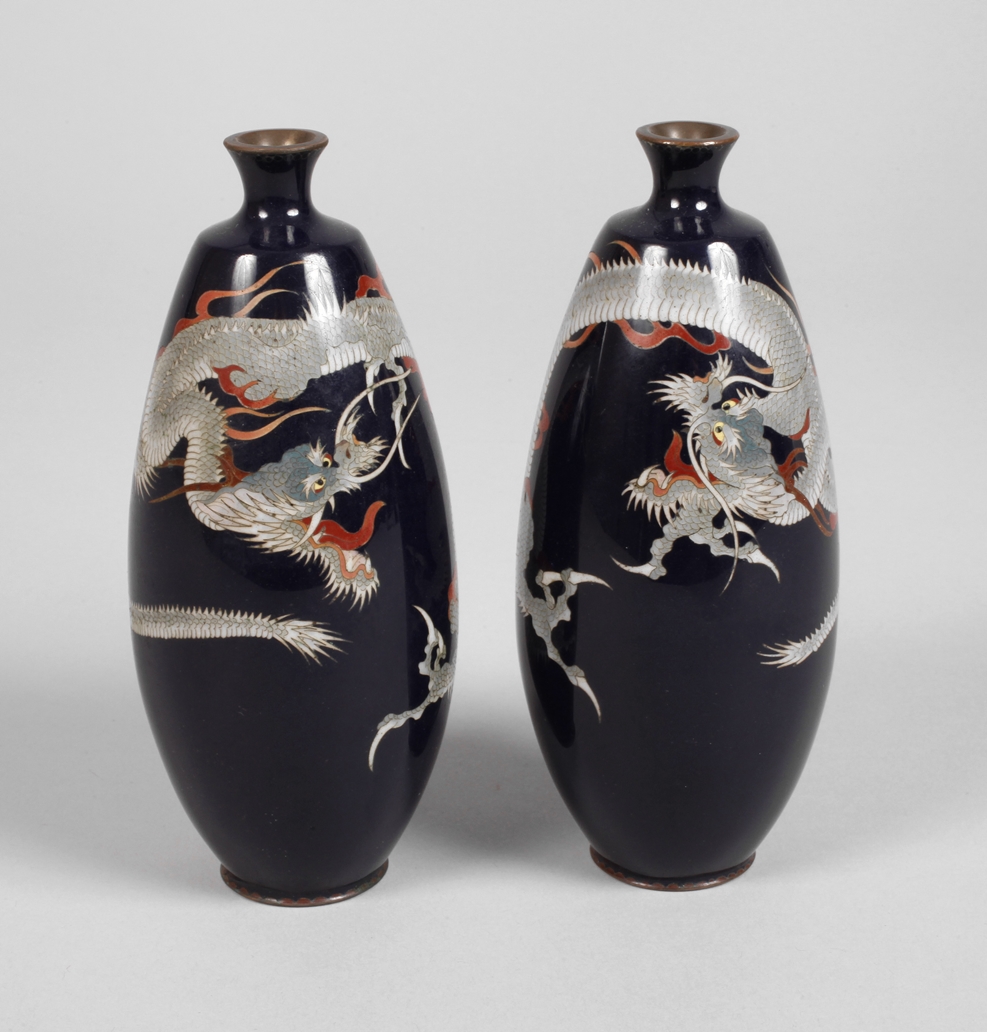 Pair of cloisonné vases