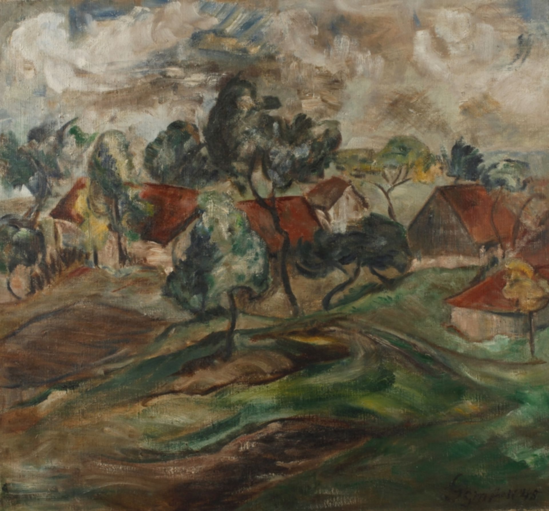 Catharina Geigenmüller, attr., village view