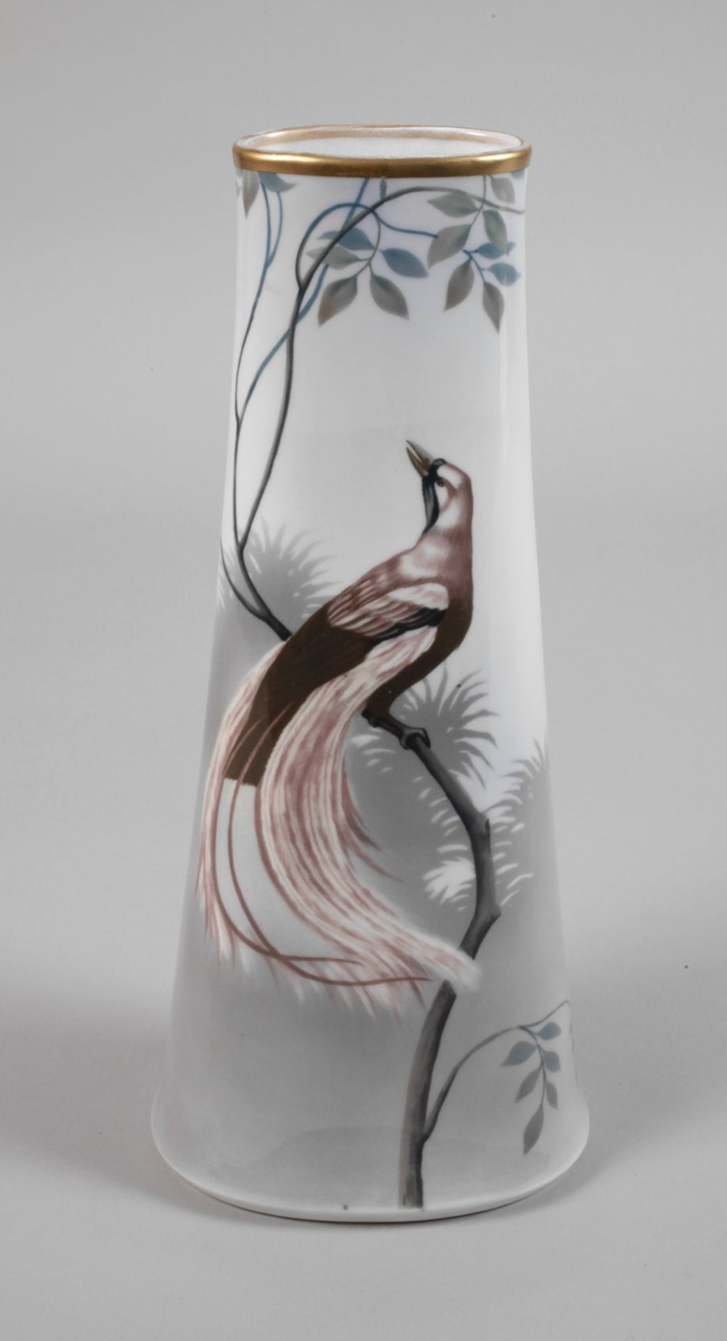 Kaestner Oberhohndorf Vase Bird of Paradise Motif