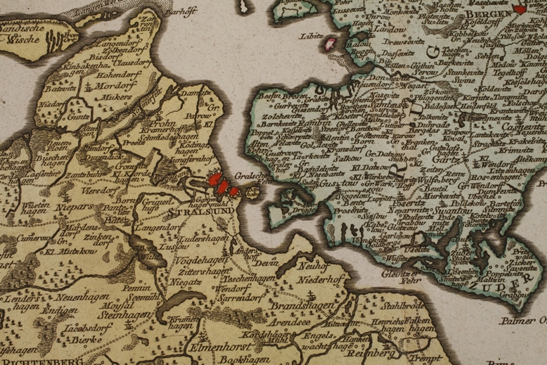 Tobias Konrad Lotter, Map of West Pomerania with Rügen - Image 4 of 5